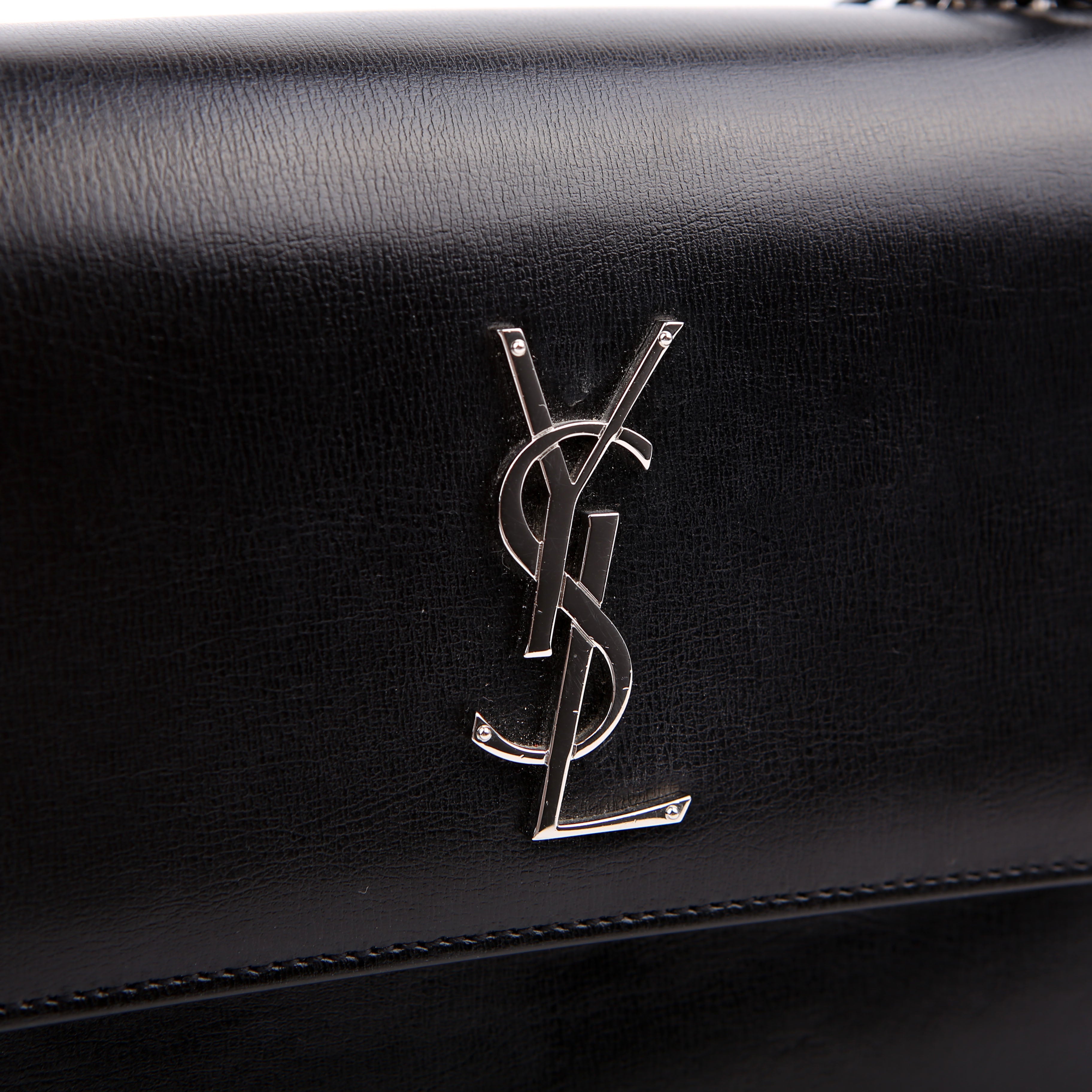 SAINT LAURENT Sunset Medium Smooth Leather 442906 Black