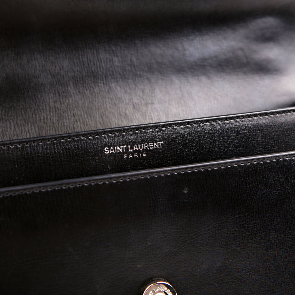 SAINT LAURENT Sunset Medium Smooth Leather 442906 Black