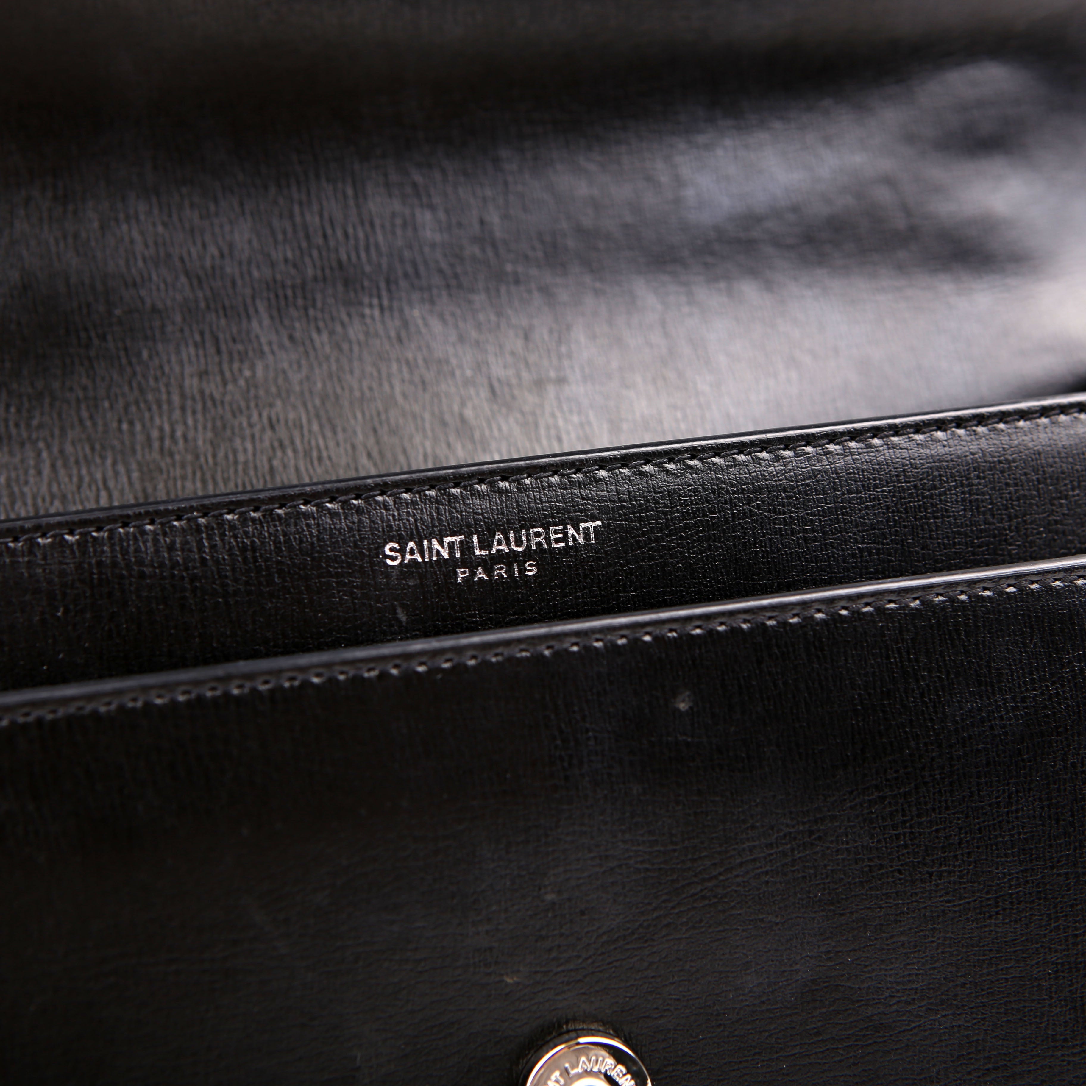 SAINT LAURENT Sunset Medium Smooth Leather 442906 Black