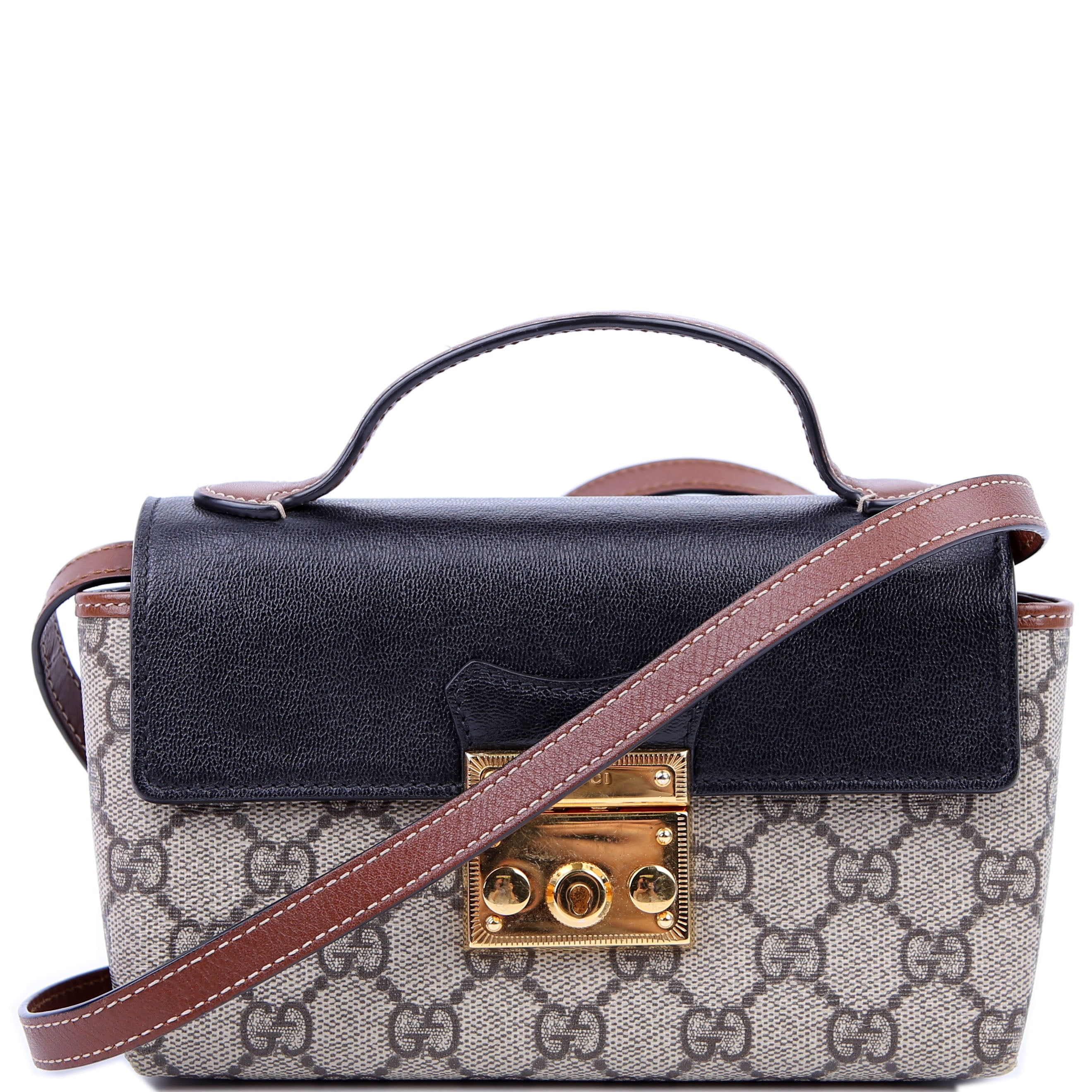 Gucci 652683 Padlock Mini GG Supreme Black/Brown