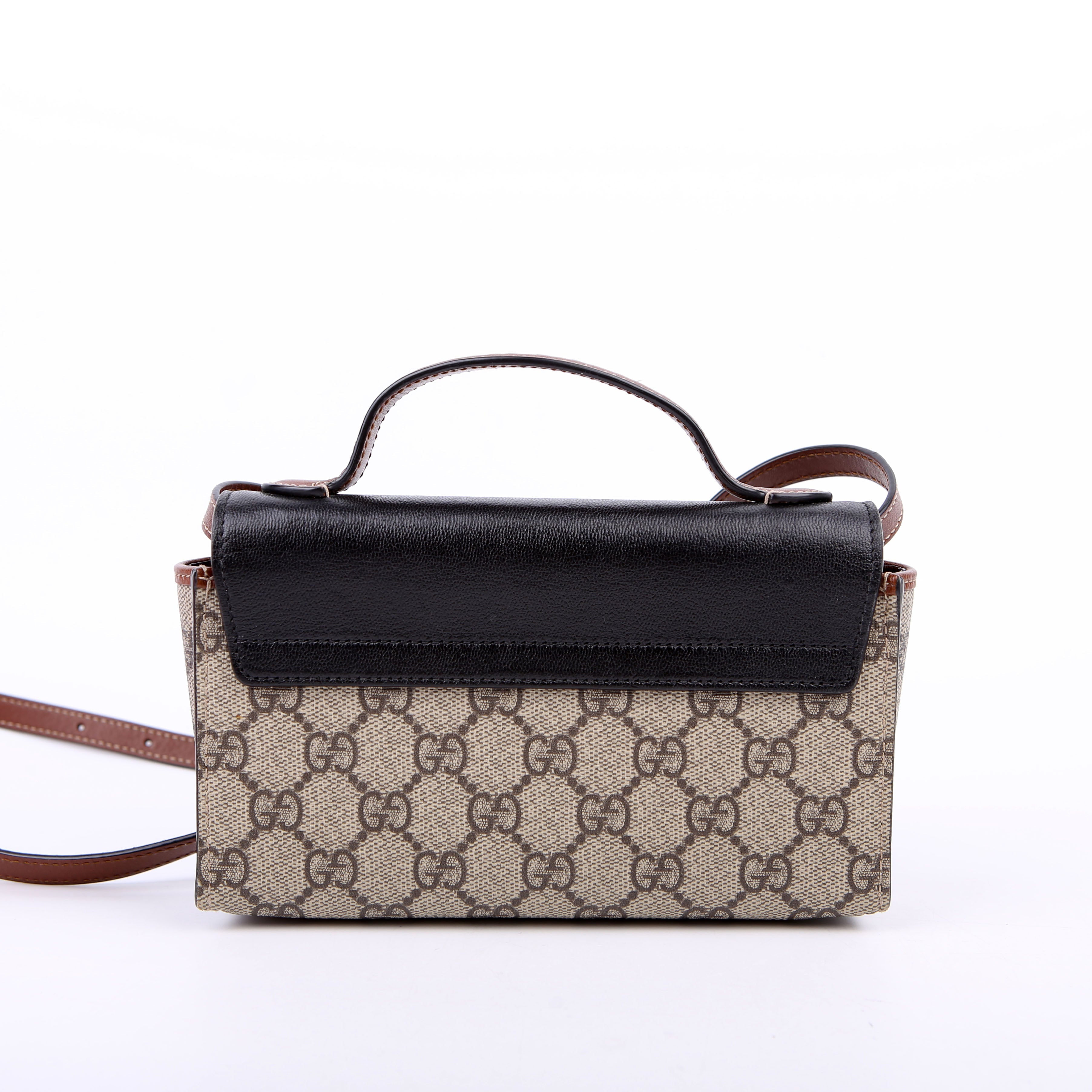 Gucci 652683 Padlock Mini GG Supreme Black/Brown
