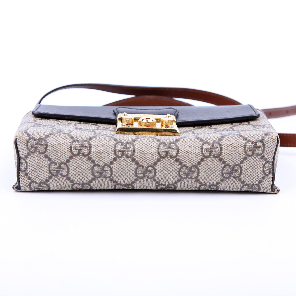 Gucci 652683 Padlock Mini GG Supreme Black/Brown