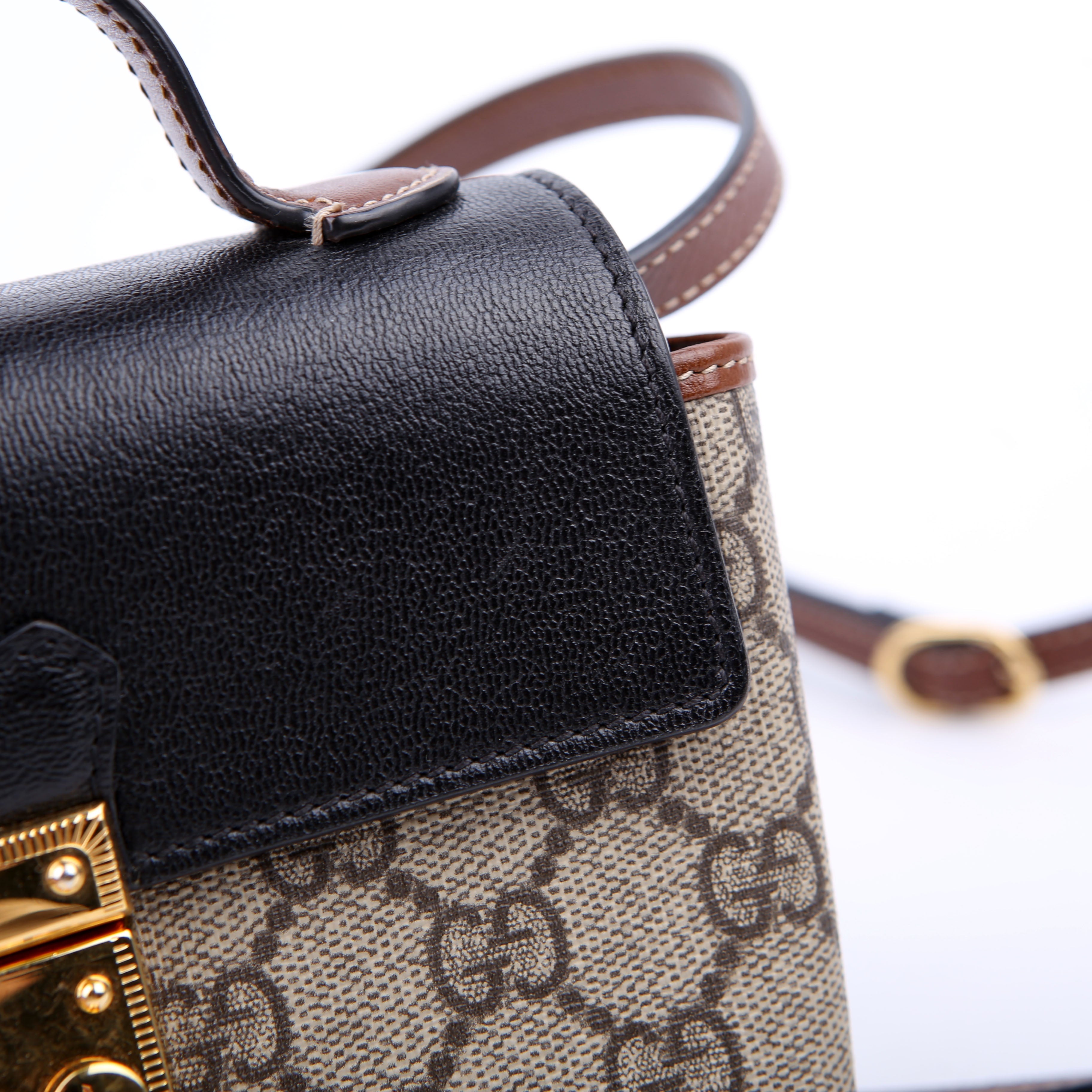 Gucci 652683 Padlock Mini GG Supreme Black/Brown