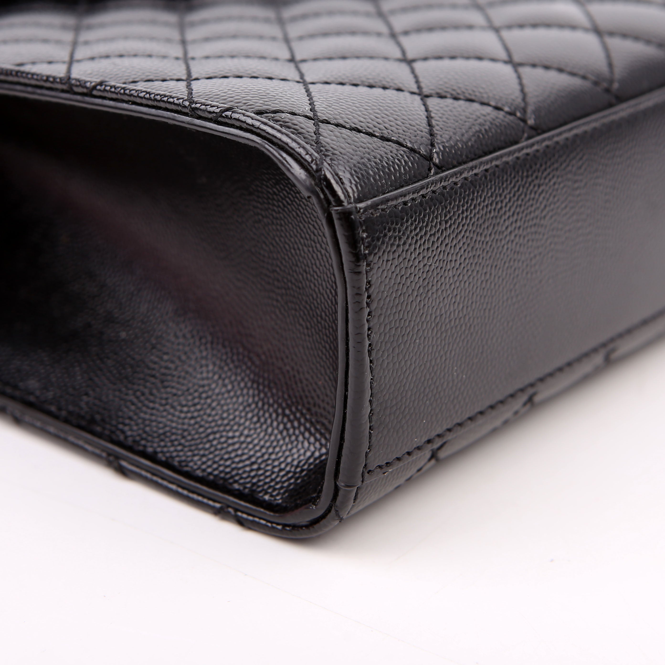 SAINT LAURENT Envelope Large Triquilt Black