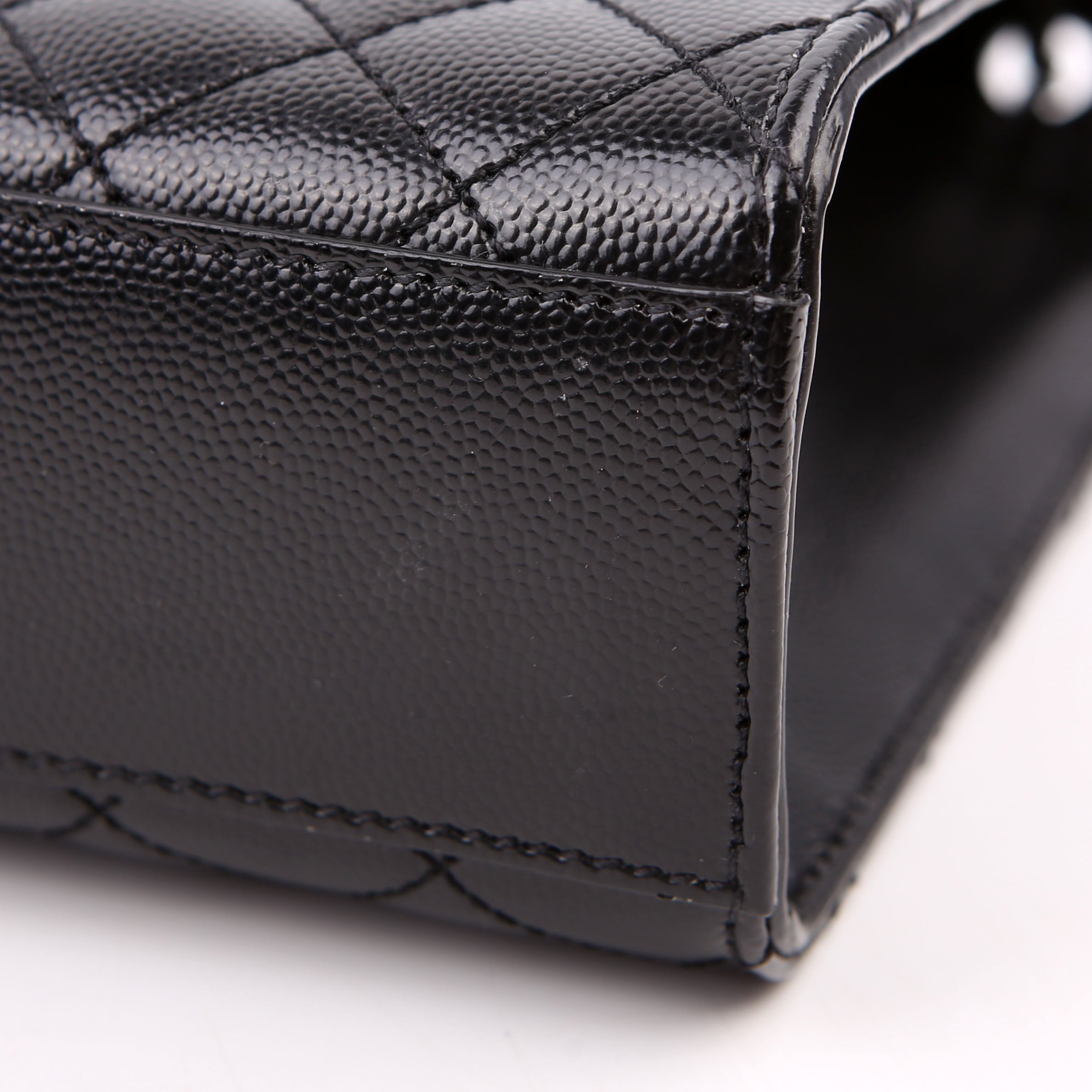 SAINT LAURENT Envelope Large Triquilt Black