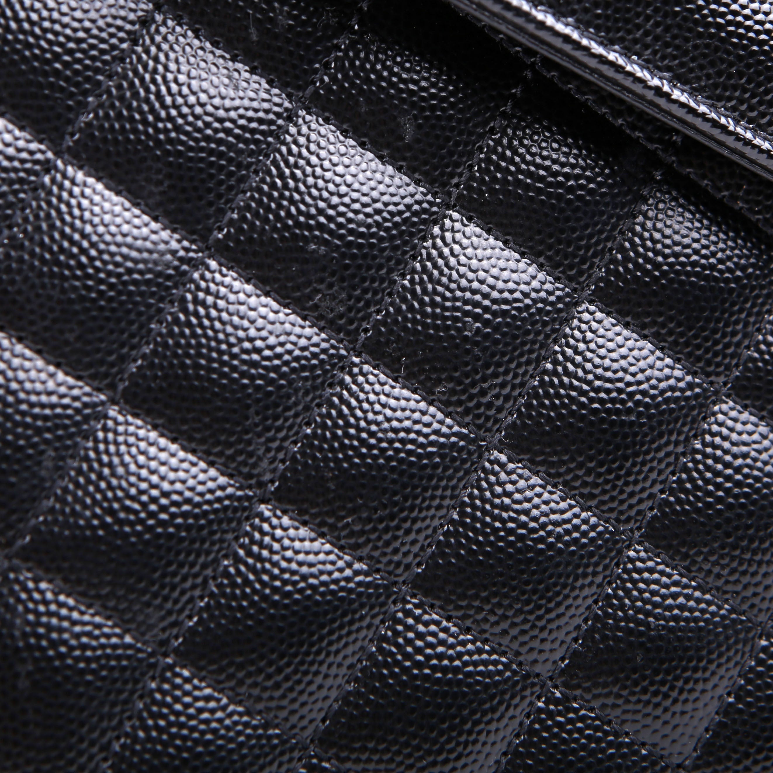 SAINT LAURENT Envelope Large Triquilt Black