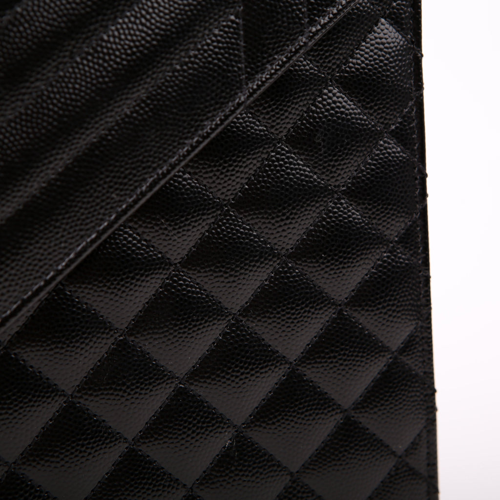 SAINT LAURENT Envelope Large Triquilt Black