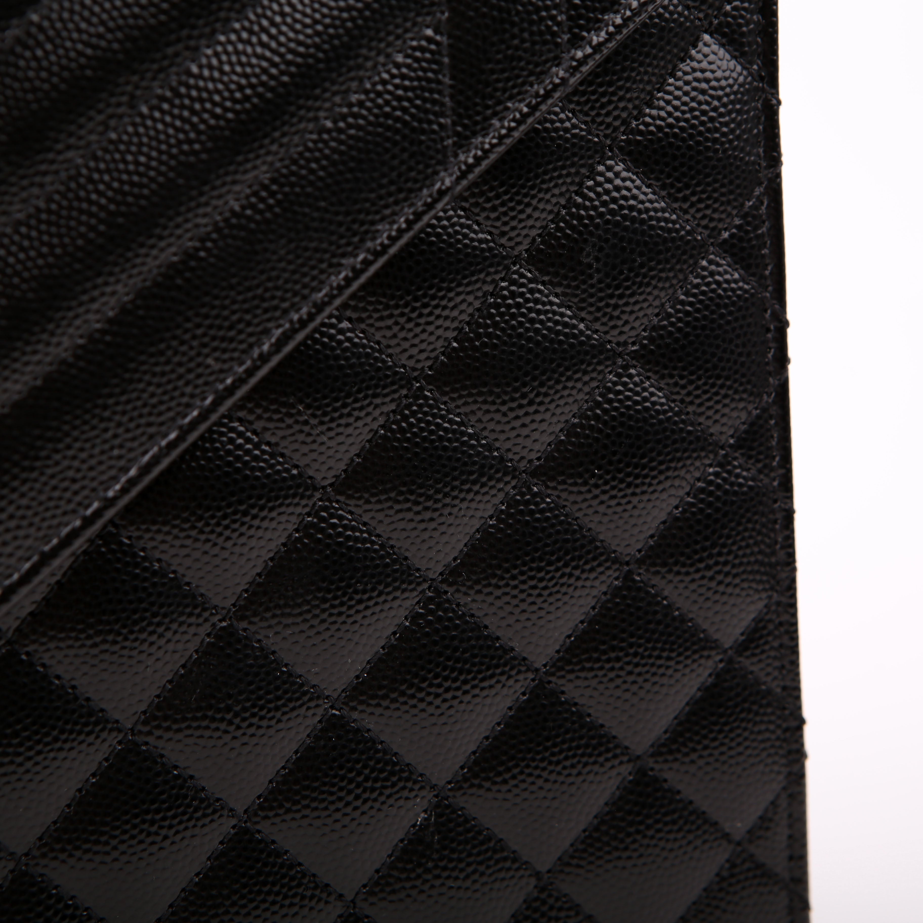 SAINT LAURENT Envelope Large Triquilt Black