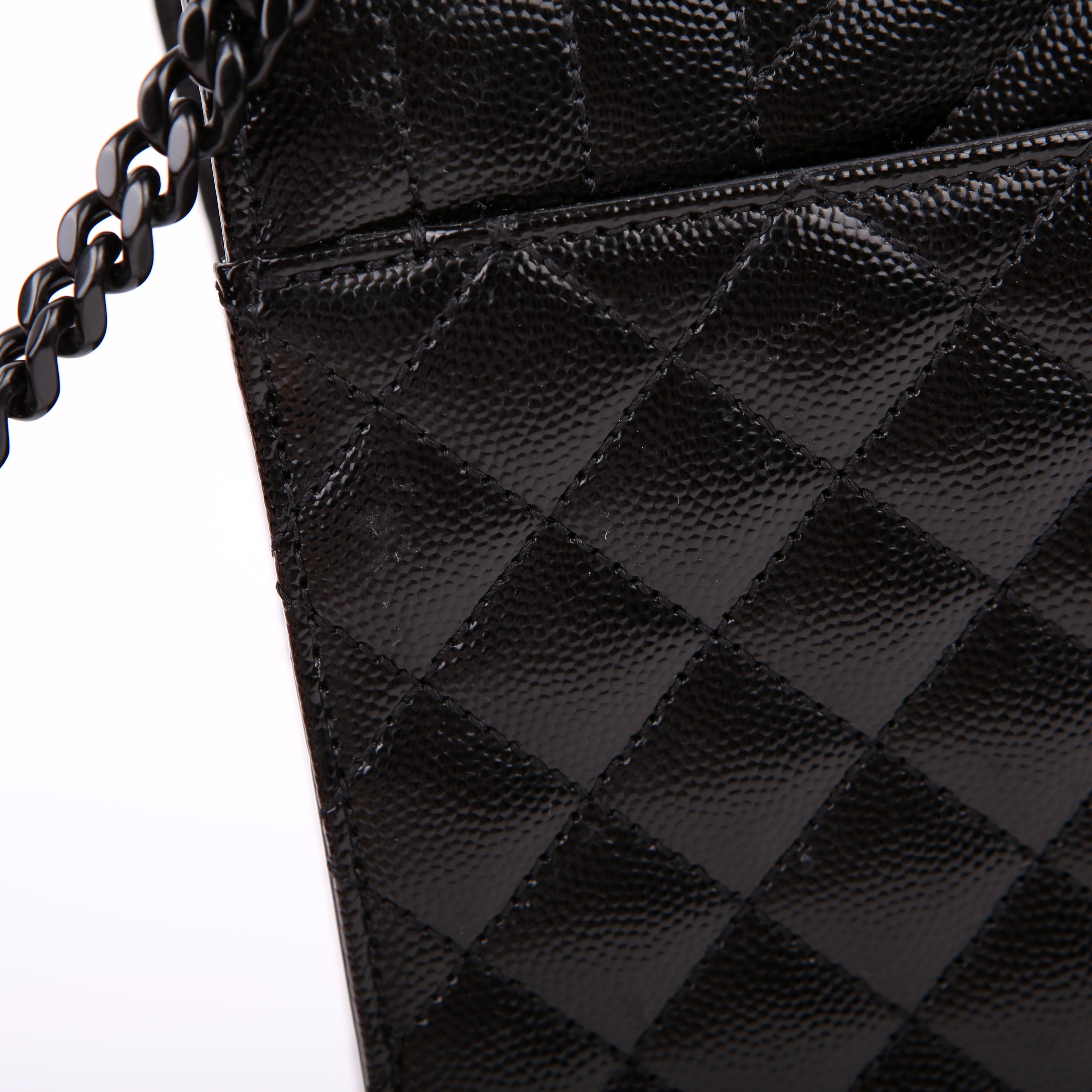 SAINT LAURENT Envelope Large Triquilt Black