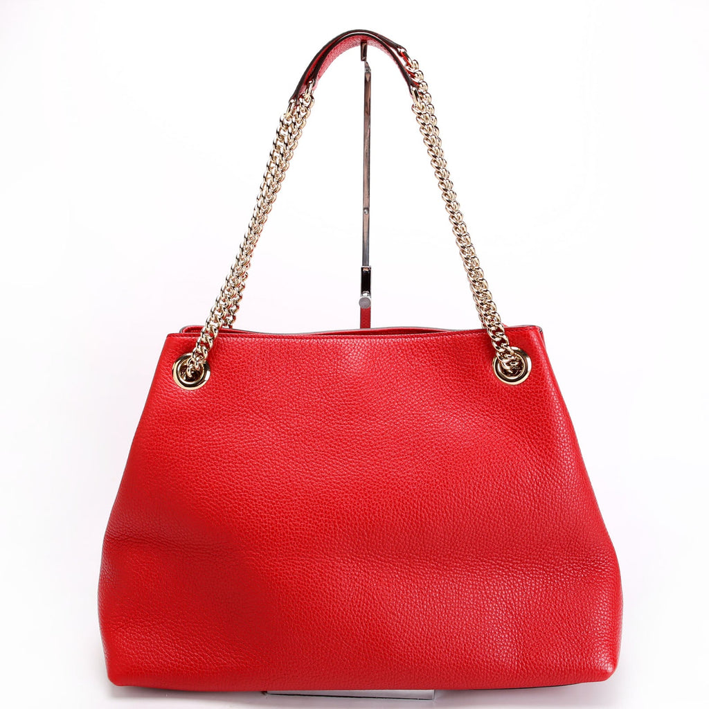 Gucci 536196 Soho Chain Tote Newer Red
