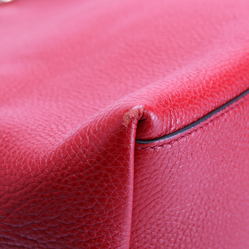 Gucci 536196 Soho Chain Tote Newer Red