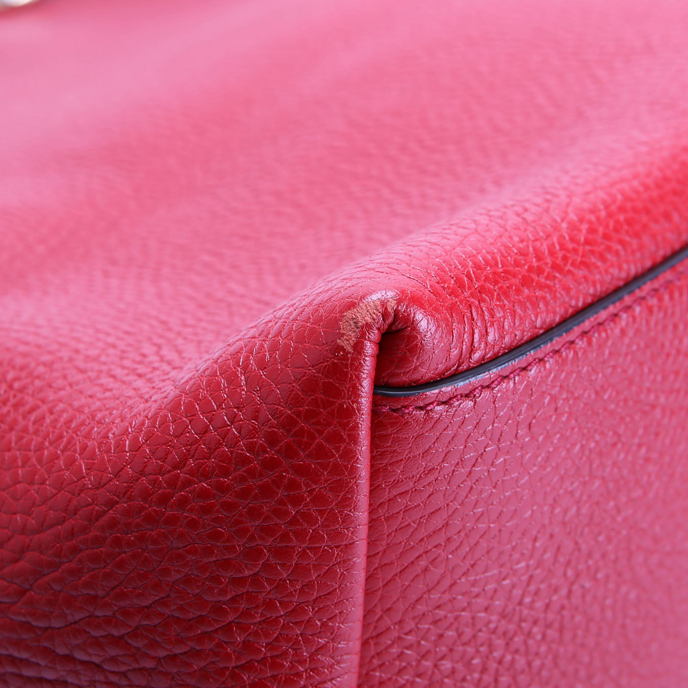 Gucci 536196 Soho Chain Tote Newer Red