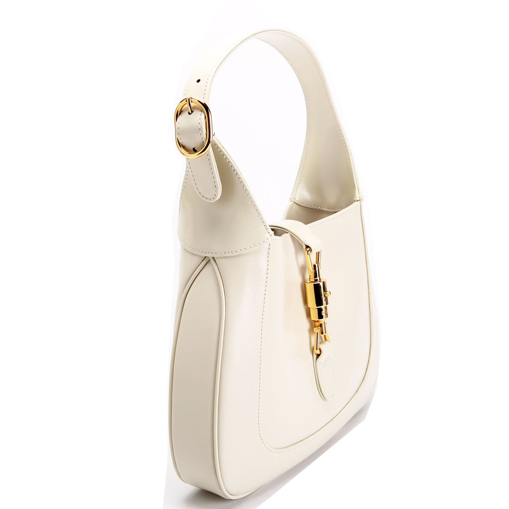 Gucci 636709 Jackie 1961 Shoulder Bag Small White/Gold