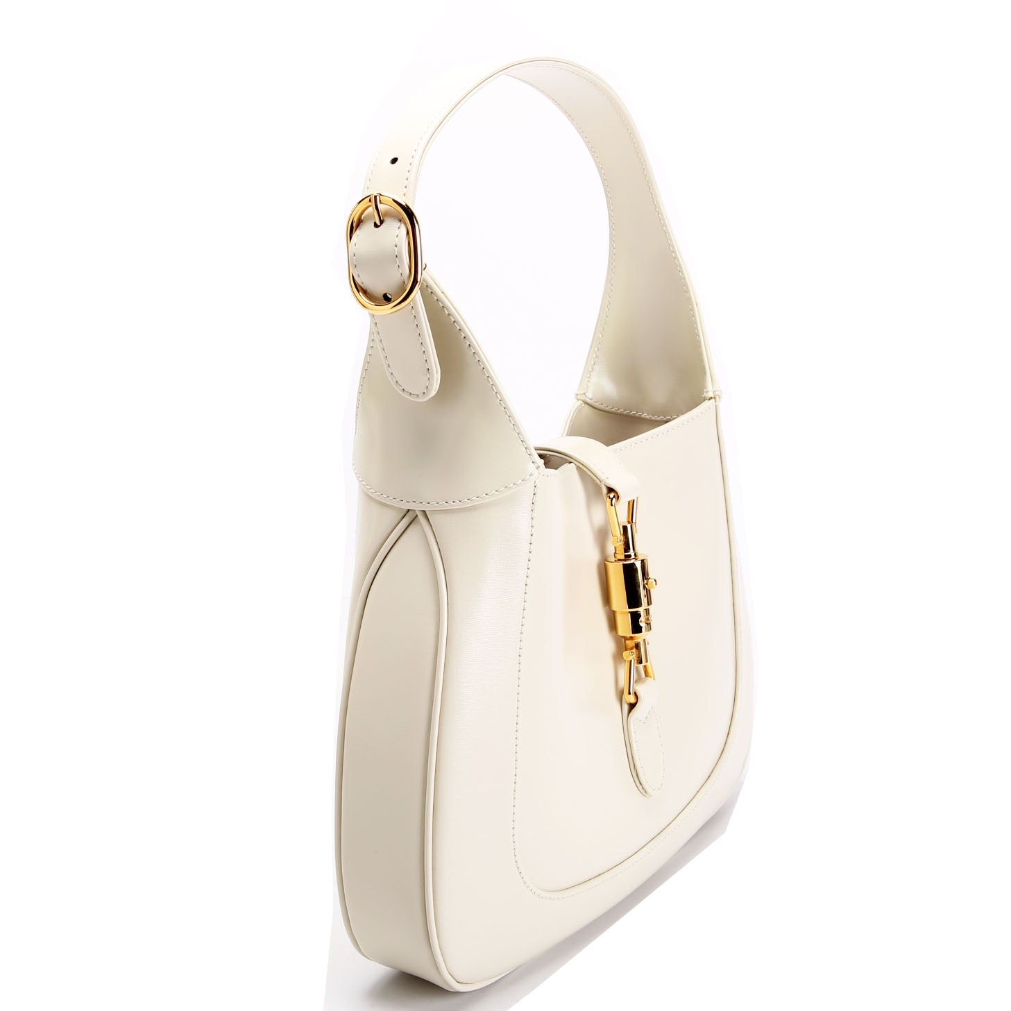 Gucci 636709 Jackie 1961 Shoulder Bag Small White/Gold