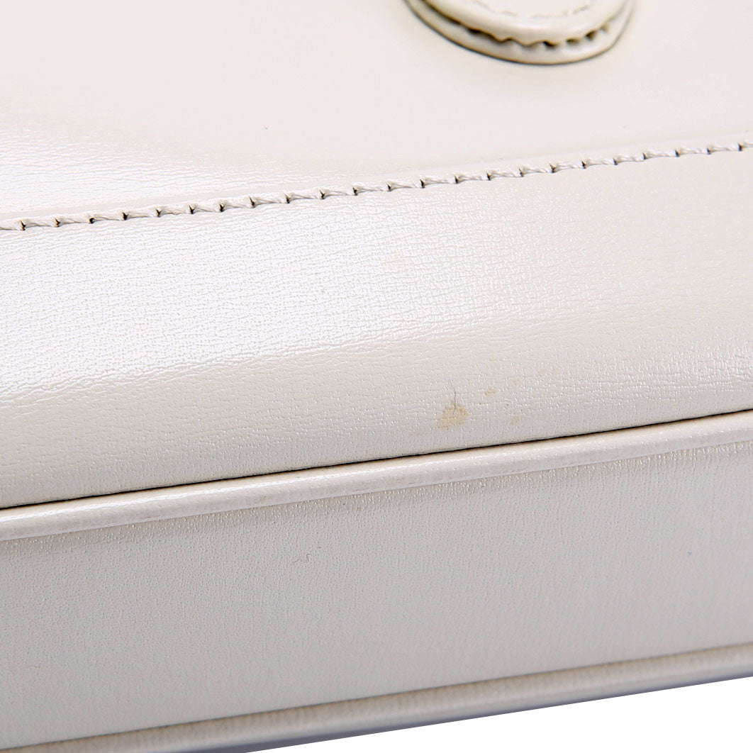Gucci 636709 Jackie 1961 Shoulder Bag Small White/Gold