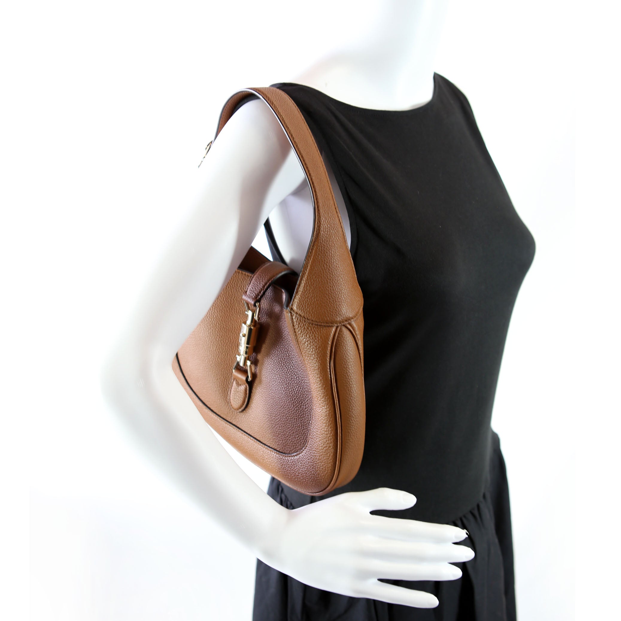 Gucci 810232 Jackie 1961 Medium Cuir Leather Brown