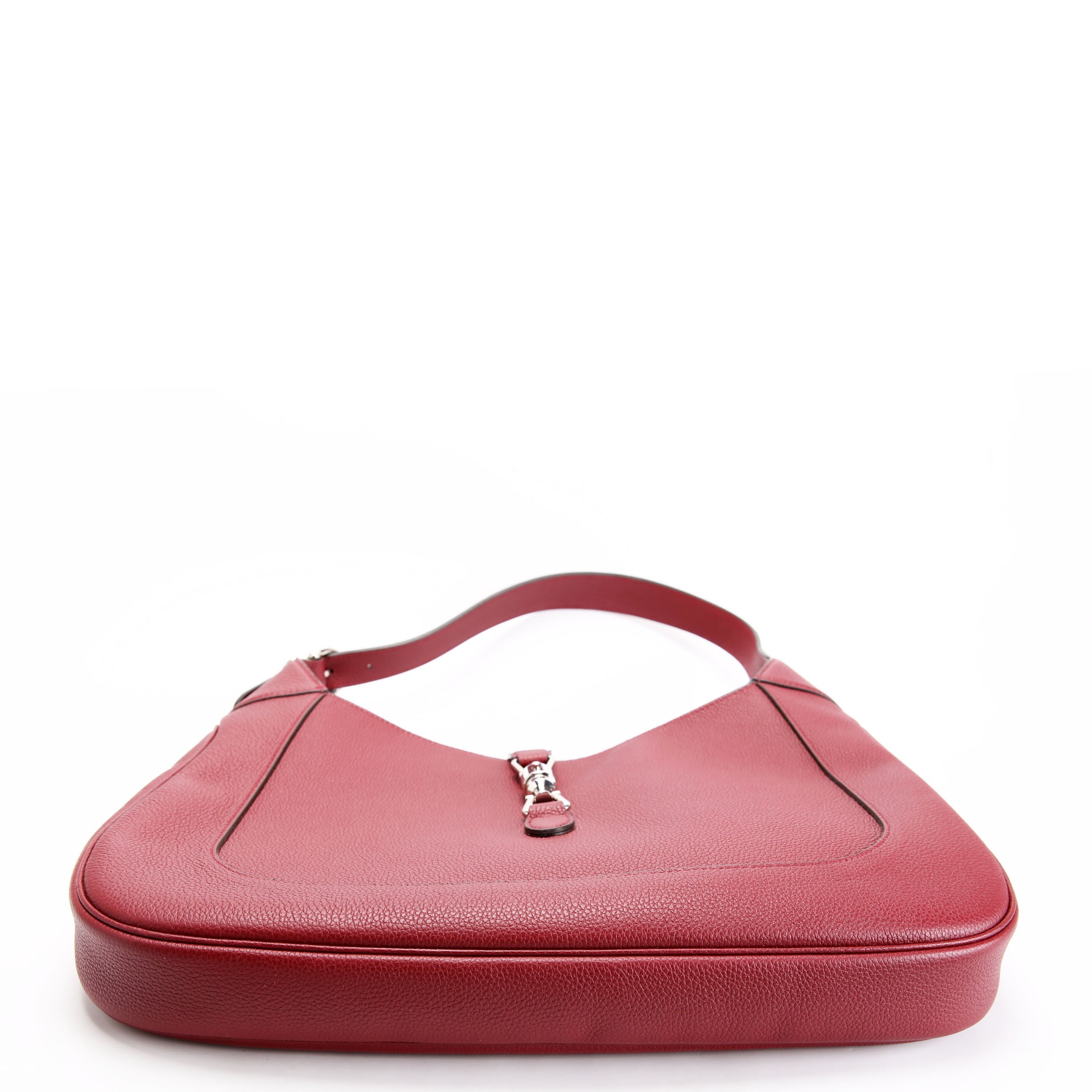 Gucci 813650 Jackie 1961 Large Pebbled Leather Burgundy