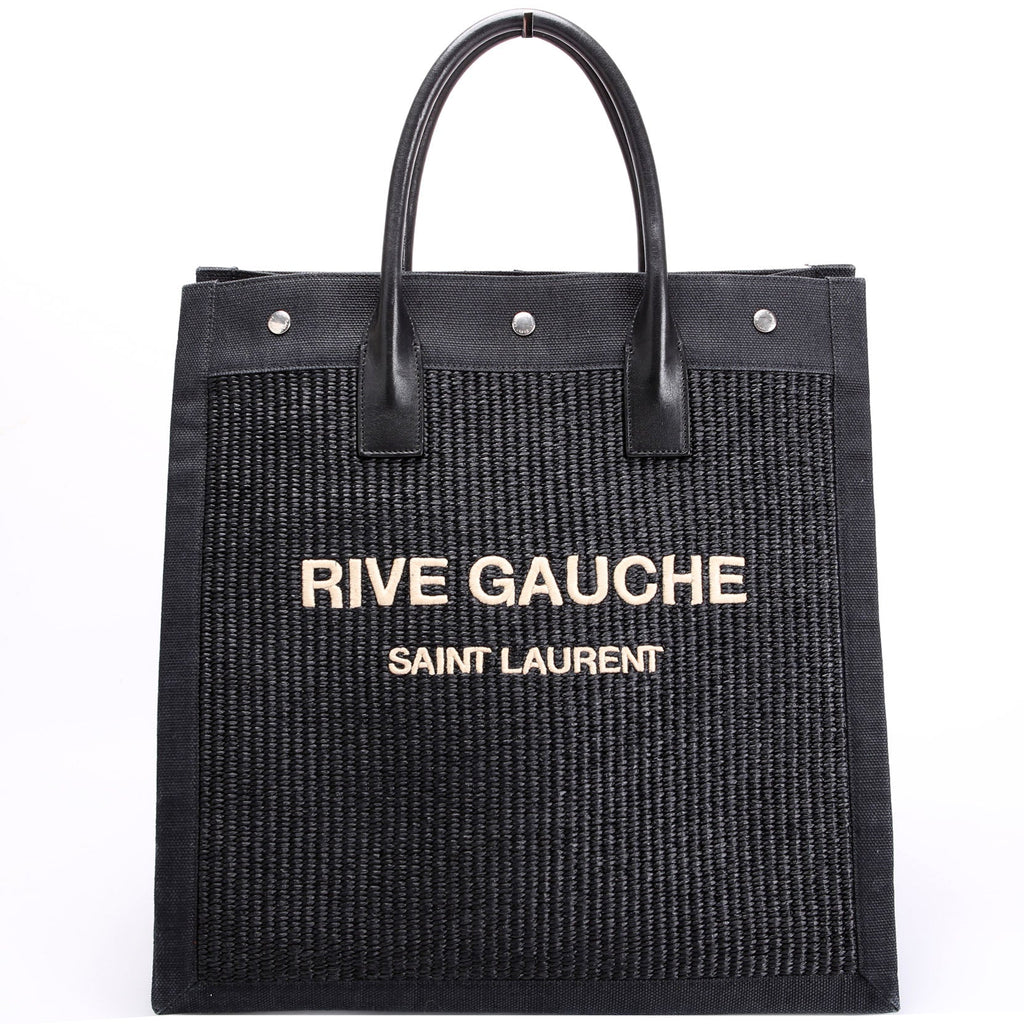SAINT LAURENT Rive Gauche Vertical Tote Bag 631682 Black/Beige