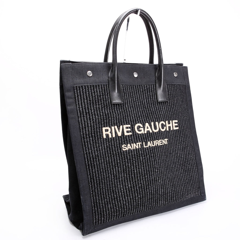 SAINT LAURENT Rive Gauche Vertical Tote Bag 631682 Black/Beige
