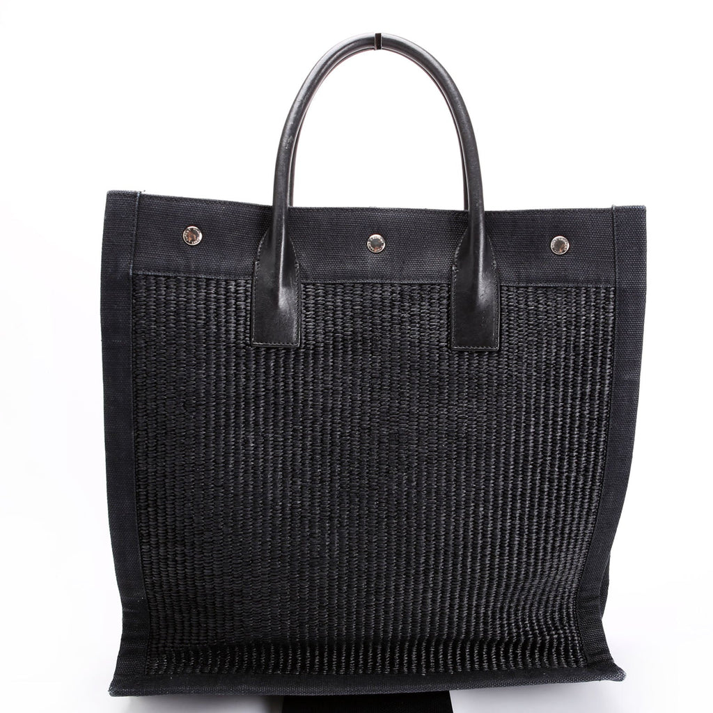 SAINT LAURENT Rive Gauche Vertical Tote Bag 631682 Black/Beige