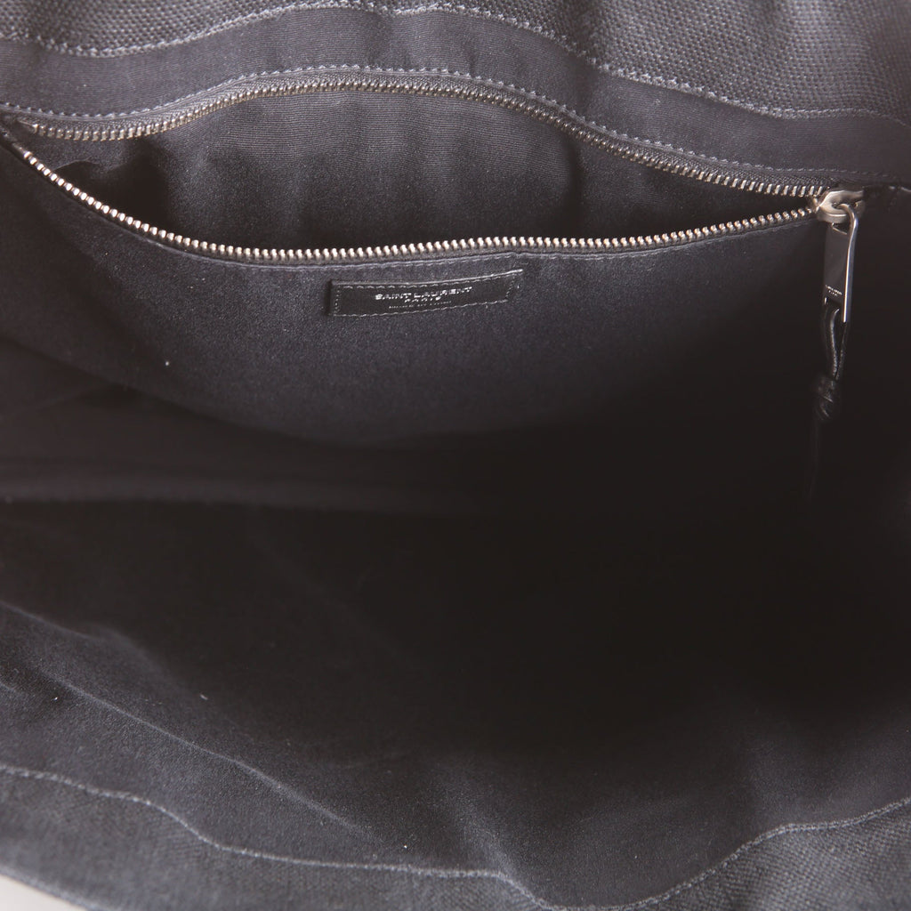 SAINT LAURENT Rive Gauche Vertical Tote Bag 631682 Black/Beige