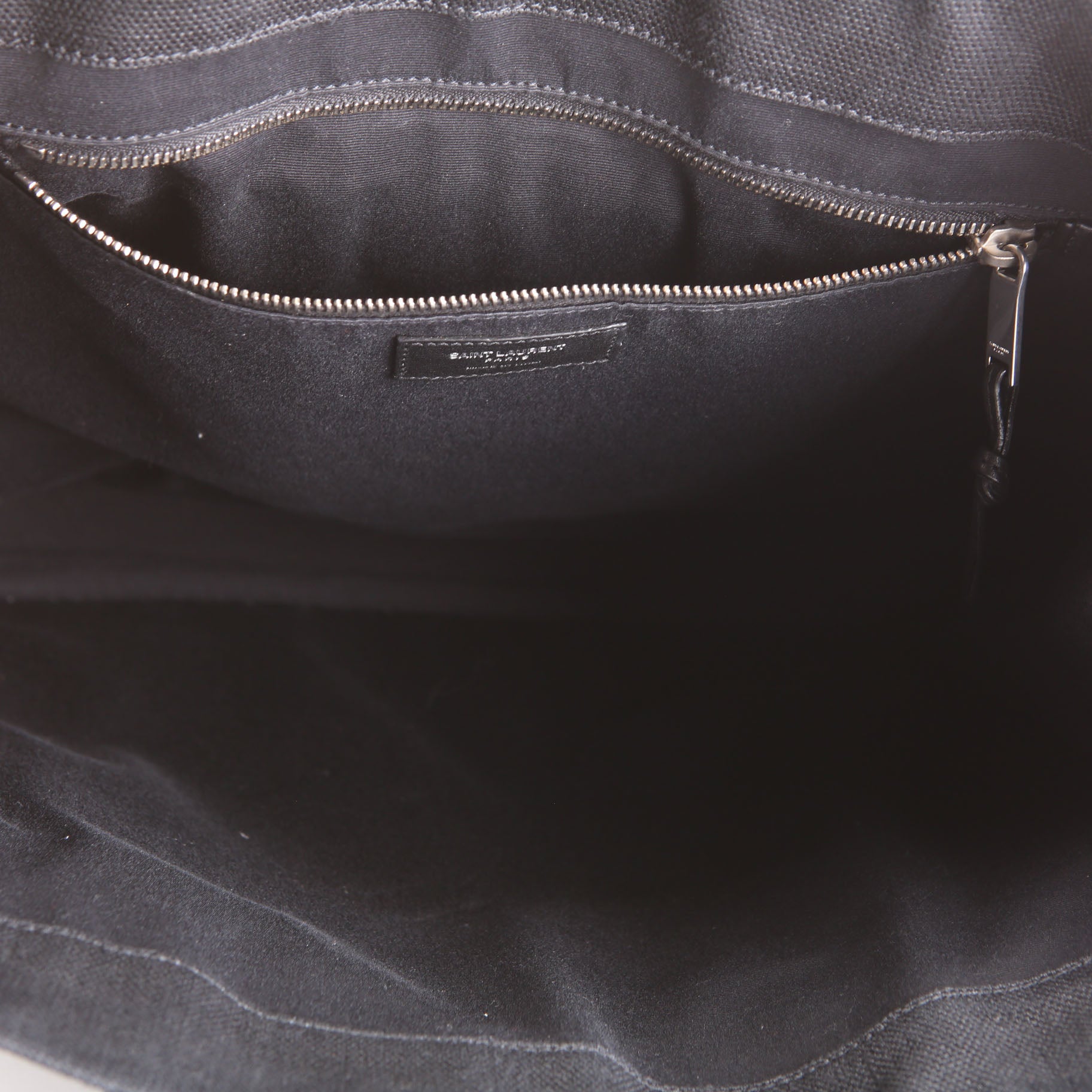SAINT LAURENT Rive Gauche Vertical Tote Bag 631682 Black/Beige