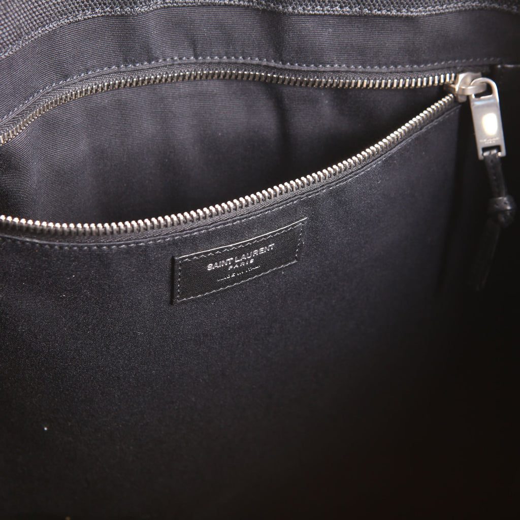 SAINT LAURENT Rive Gauche Vertical Tote Bag 631682 Black/Beige