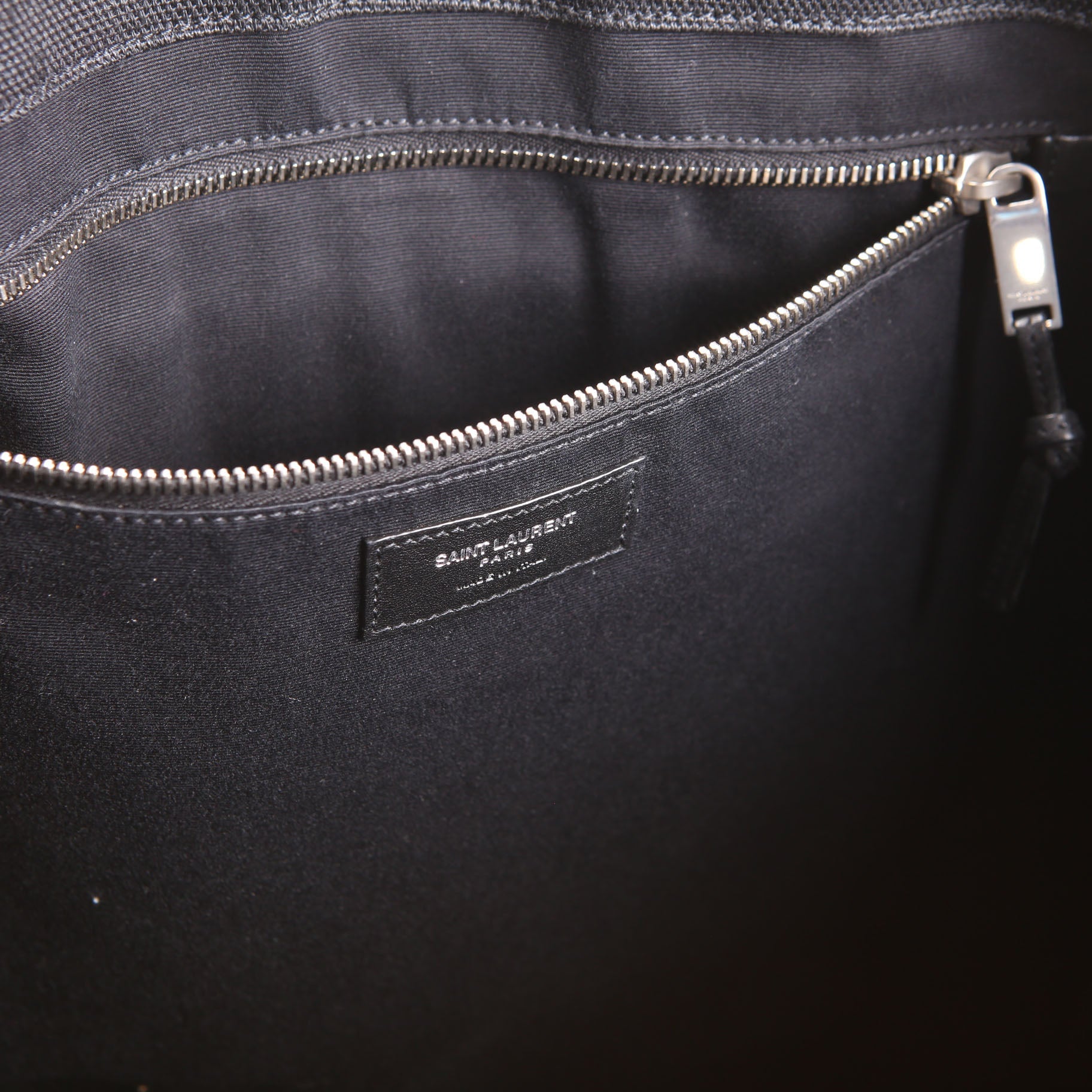 SAINT LAURENT Rive Gauche Vertical Tote Bag 631682 Black/Beige