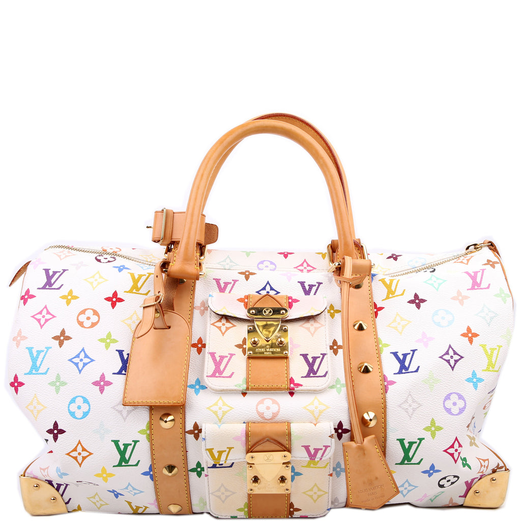 Keepall 45 Multicolor Monogram White