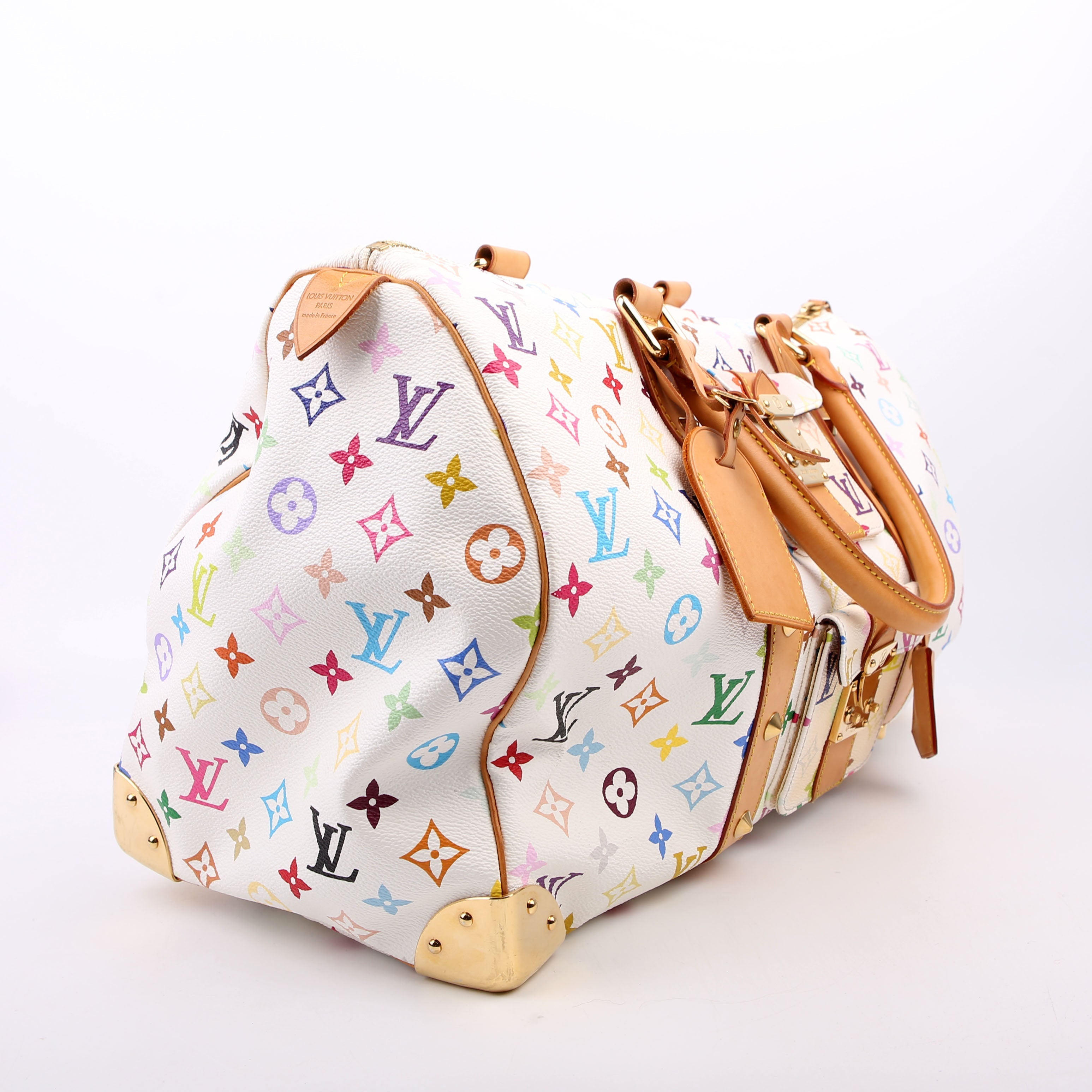 Keepall 45 Multicolor Monogram White