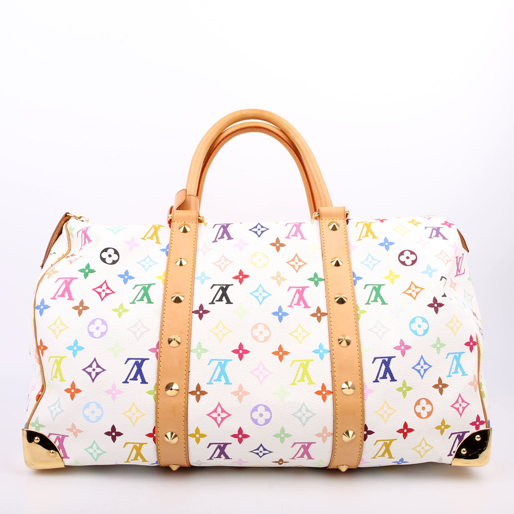 Keepall 45 Multicolor Monogram White
