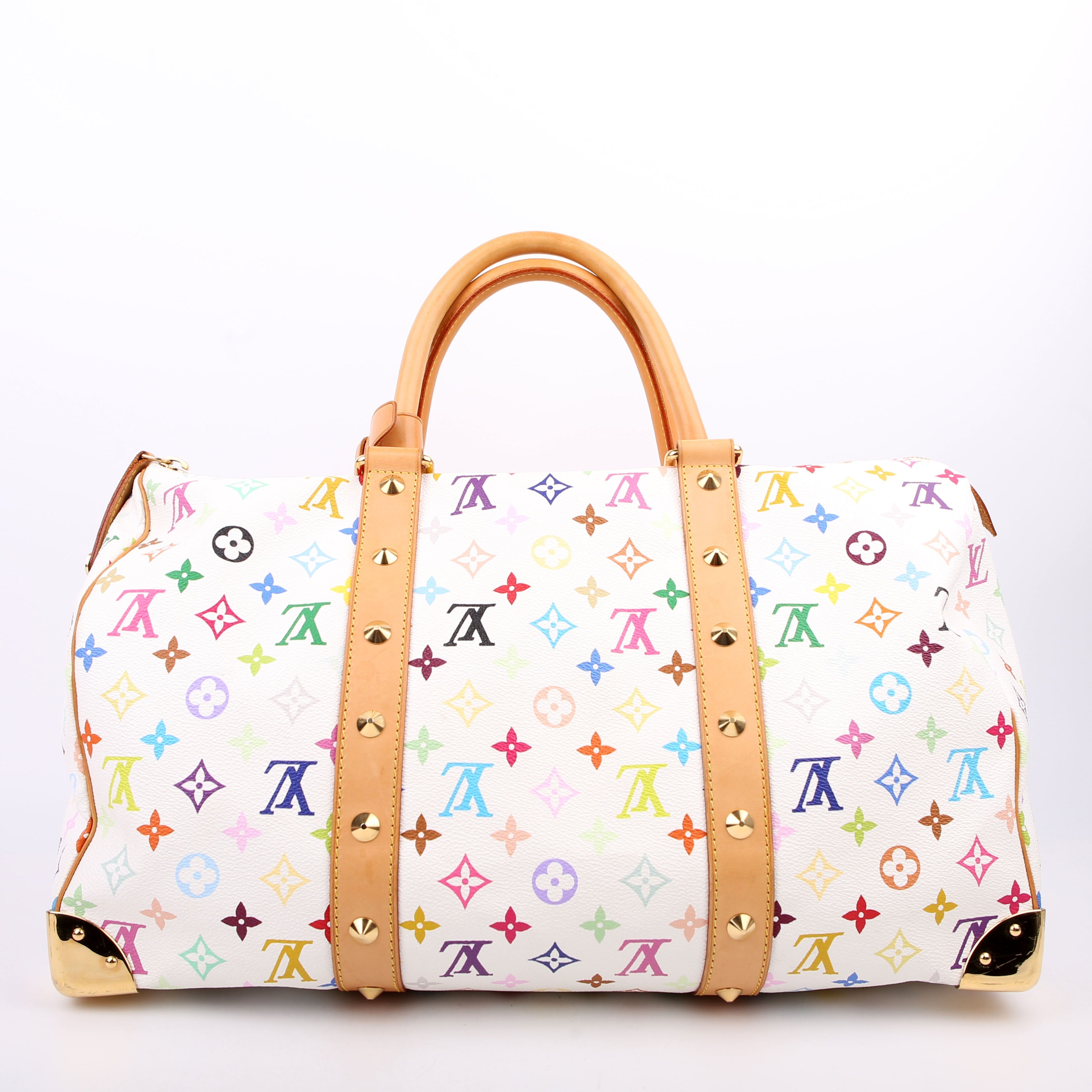 Keepall 45 Multicolor Monogram White