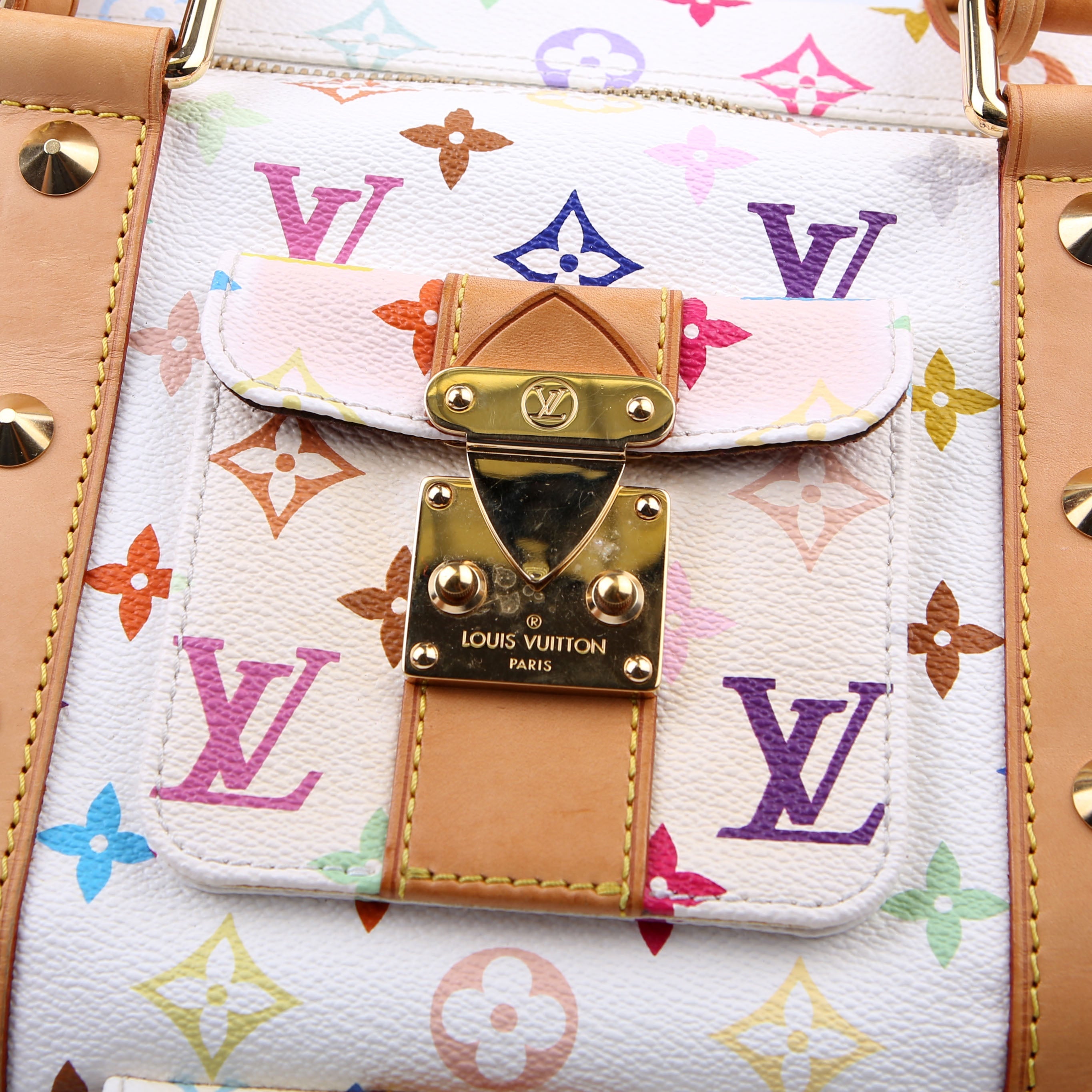 Keepall 45 Multicolor Monogram White