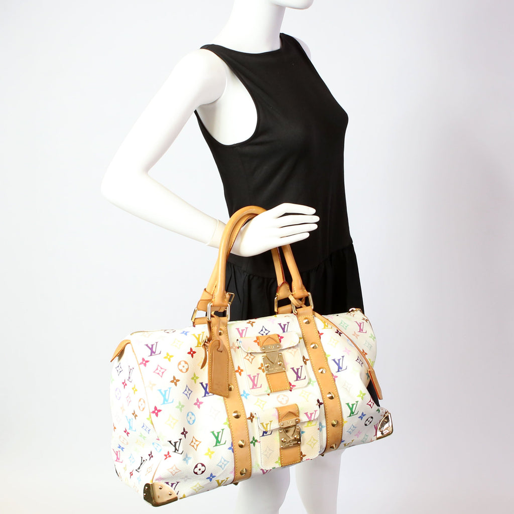 Keepall 45 Multicolor Monogram White