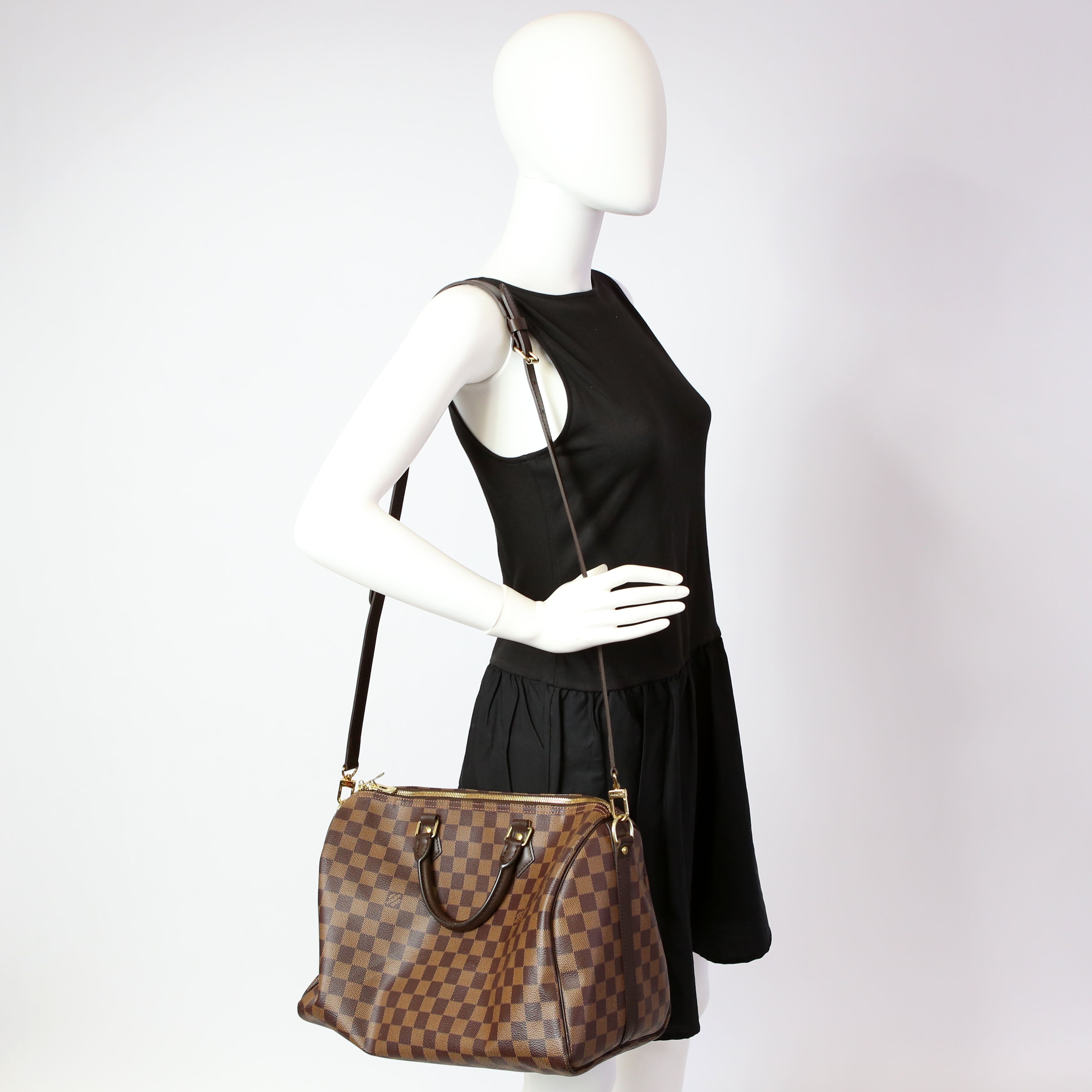 Speedy 35 Bandouliere Damier Ebene