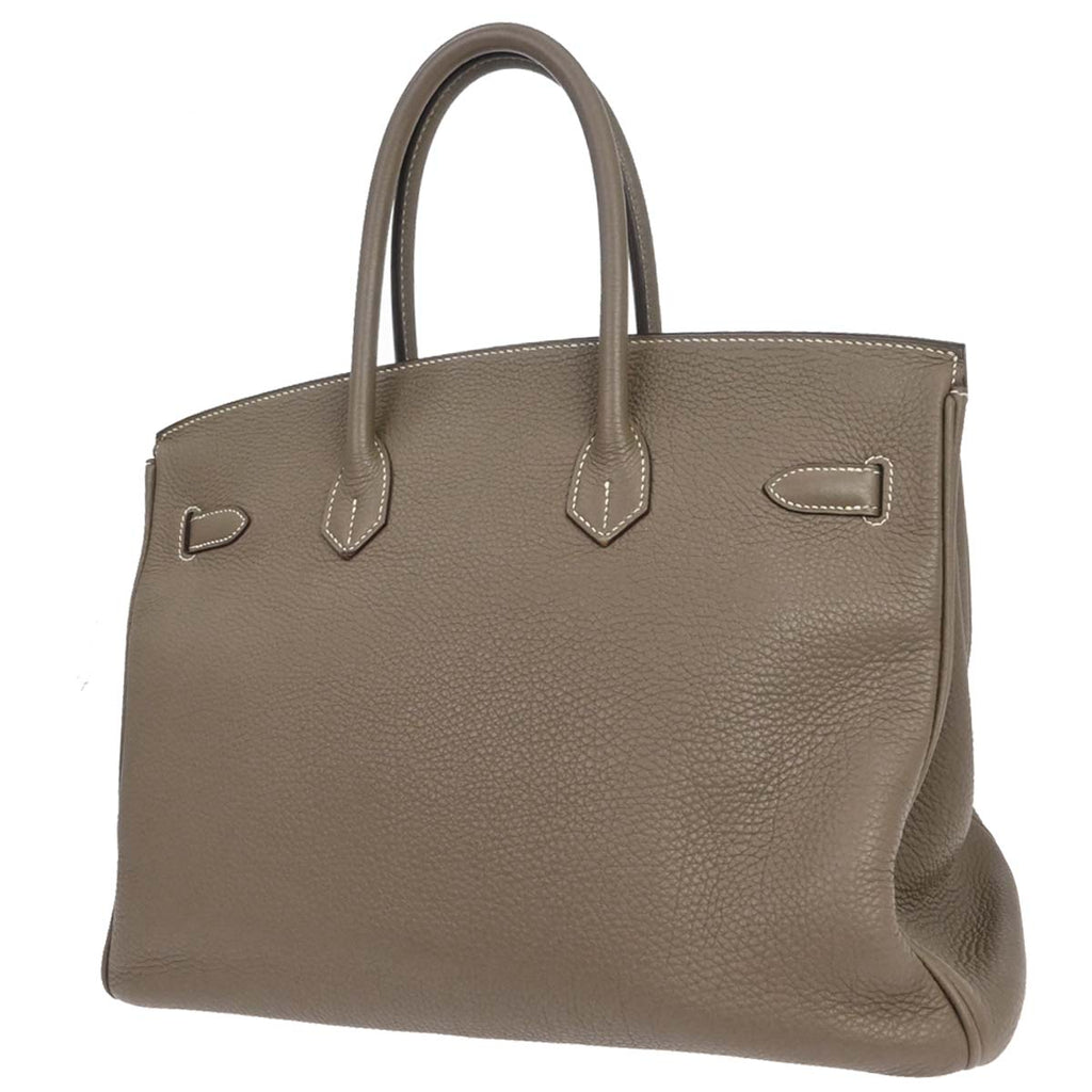 Hermes Etoupe Gray Togo Birkin 35 Handbag