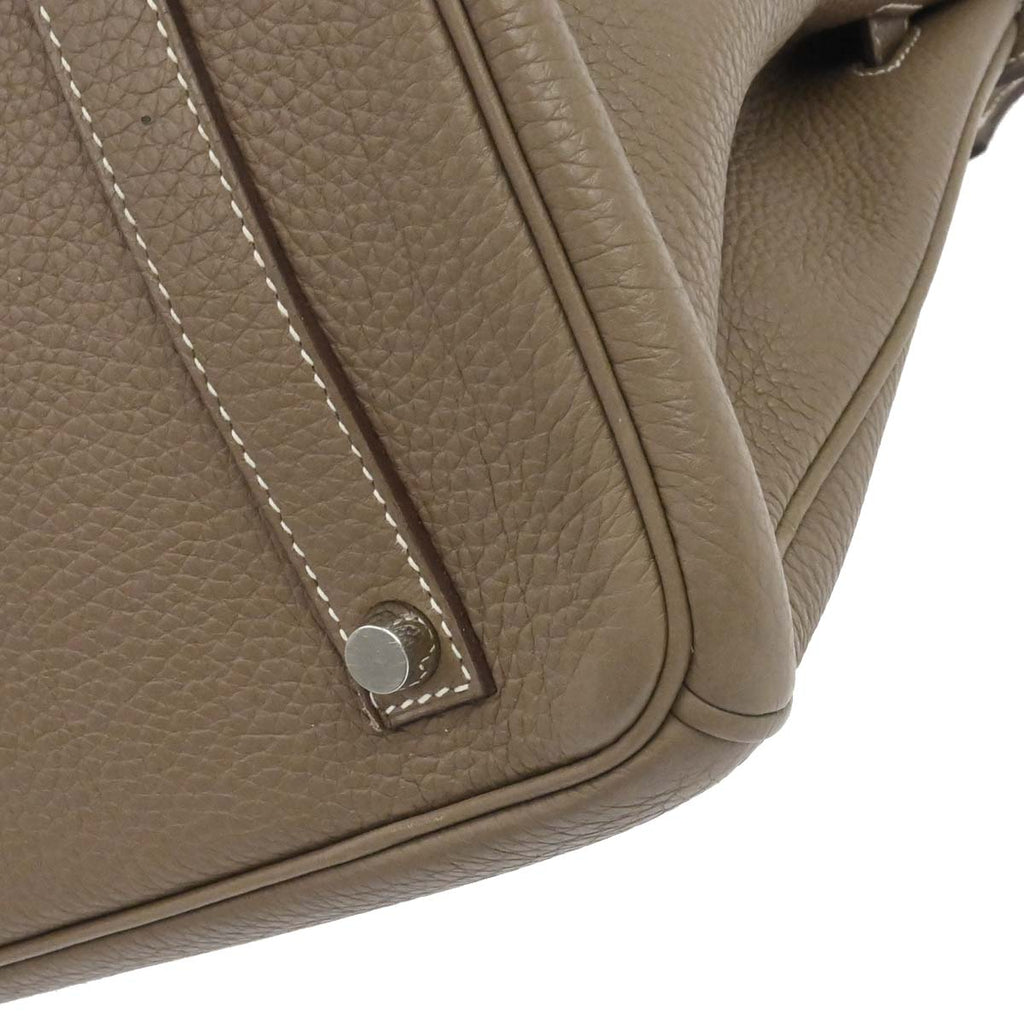 Hermes Etoupe Gray Togo Birkin 35 Handbag