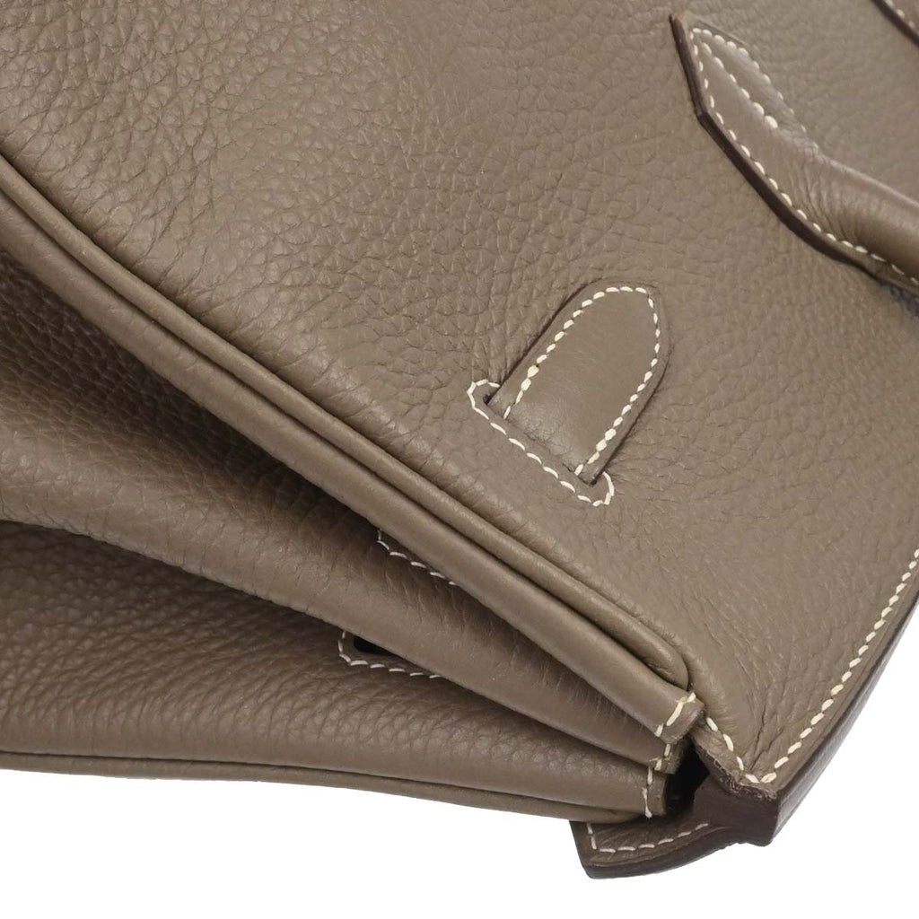 Hermes Etoupe Gray Togo Birkin 35 Handbag