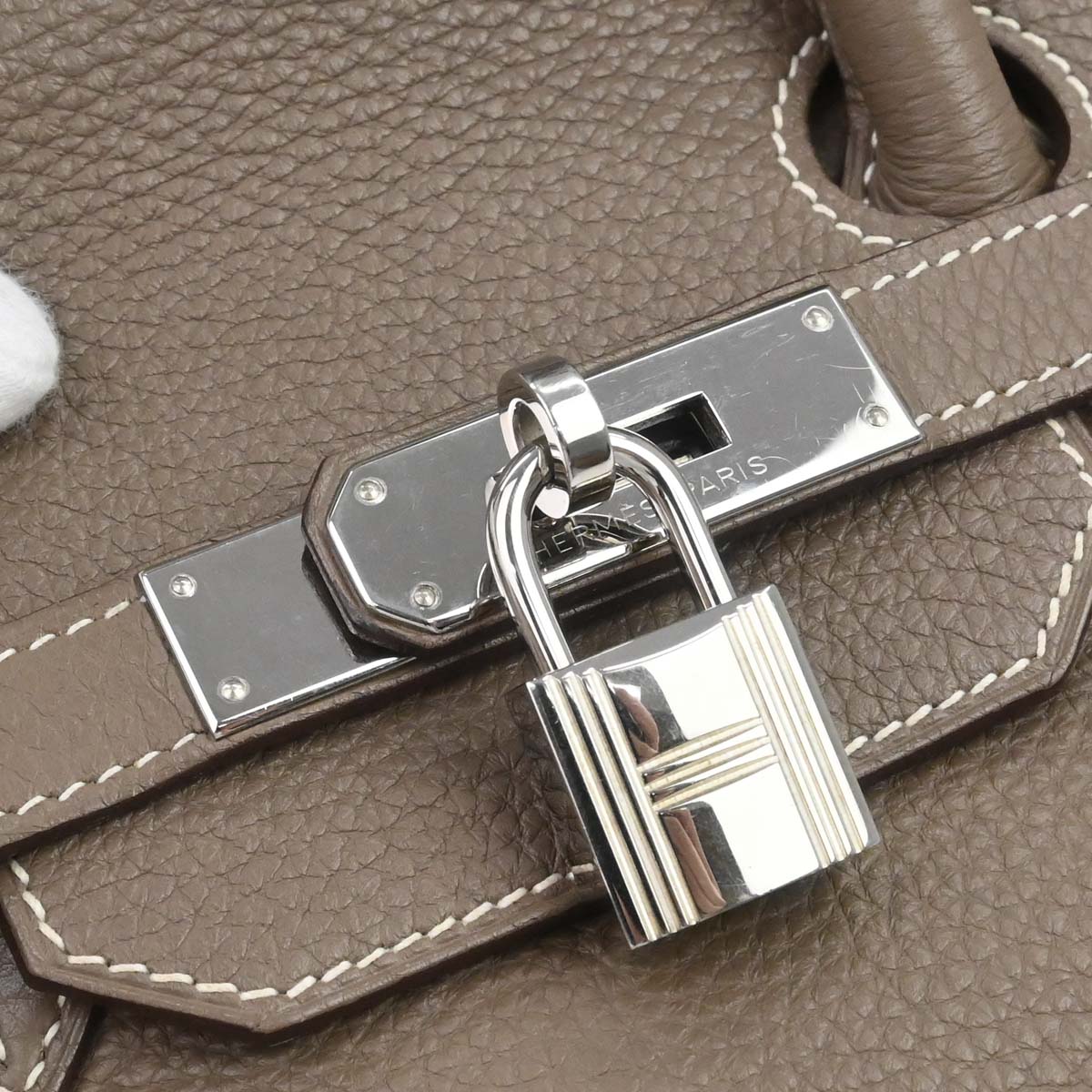 Hermes Etoupe Gray Togo Birkin 35 Handbag