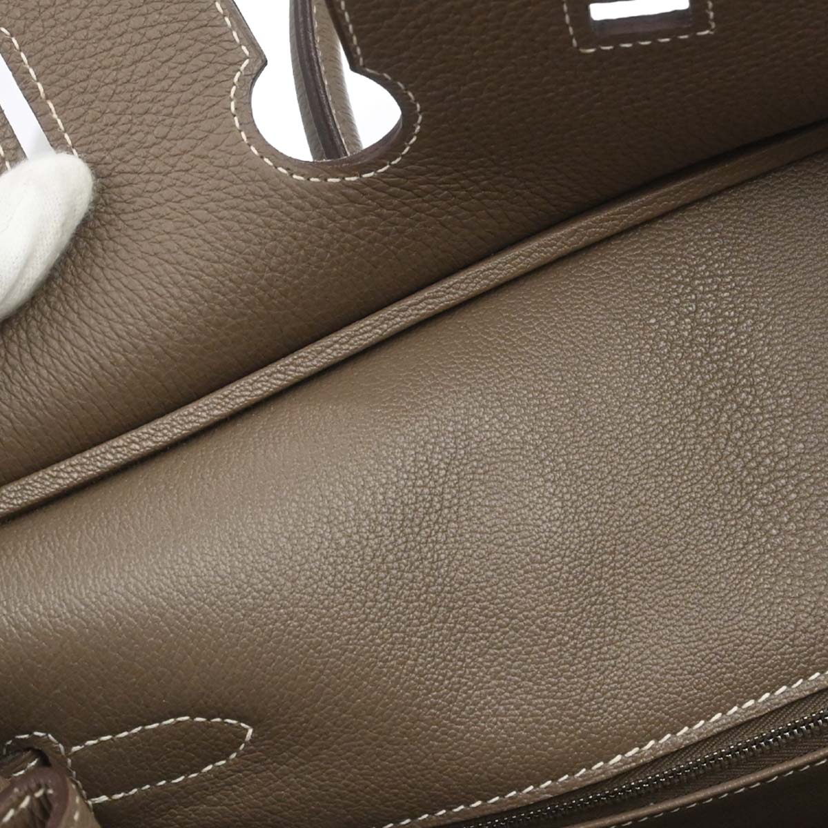 Hermes Etoupe Gray Togo Birkin 35 Handbag