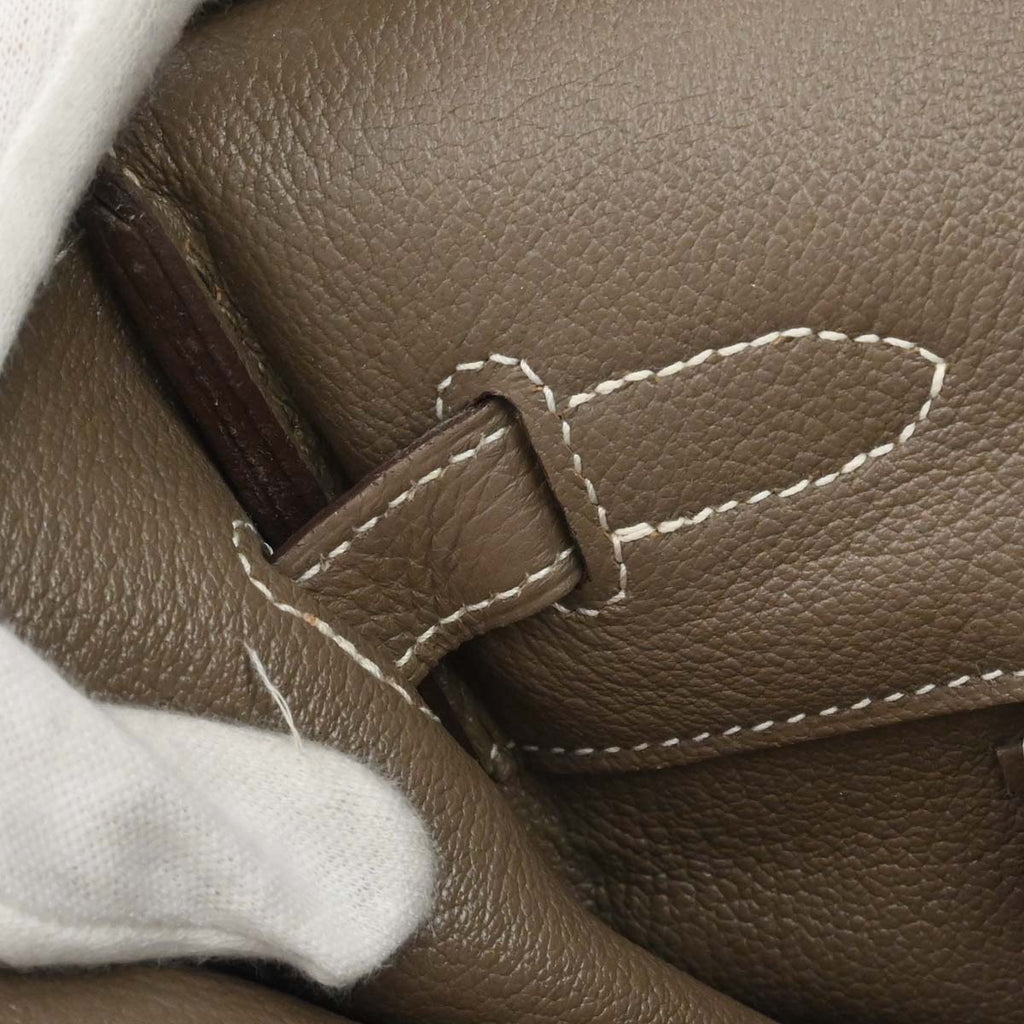 Hermes Etoupe Gray Togo Birkin 35 Handbag