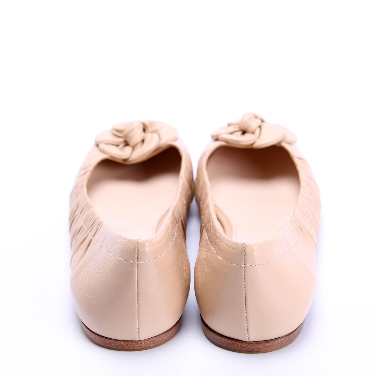 Prada Leather Bow Ballet Flats Size 37