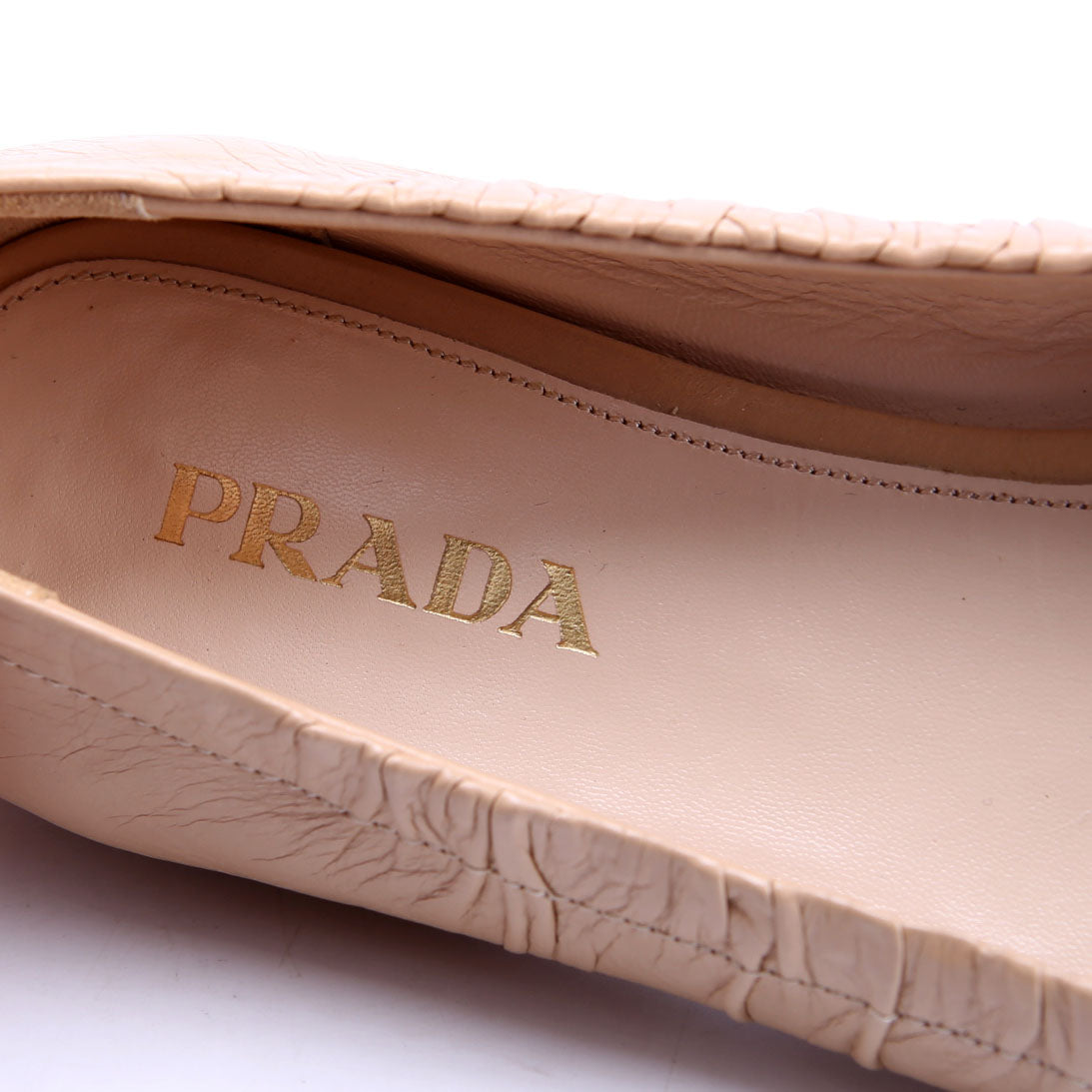 Prada Leather Bow Ballet Flats Size 37