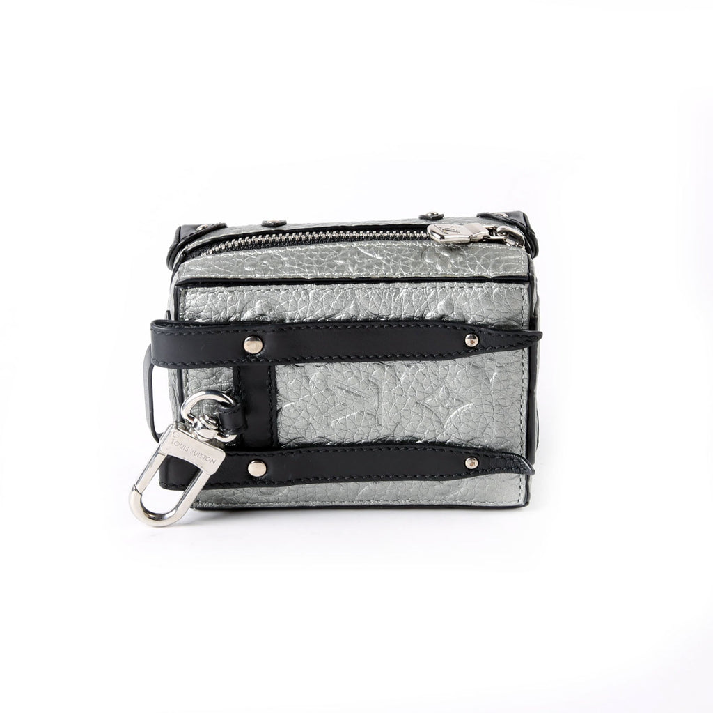 Soft Trunk Backpack Bag Charm Monogram Taurillon Silver/Black