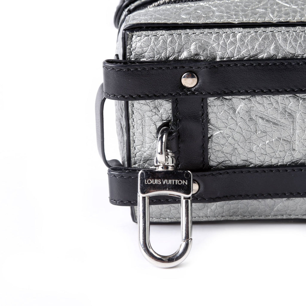 Soft Trunk Backpack Bag Charm Monogram Taurillon Silver/Black