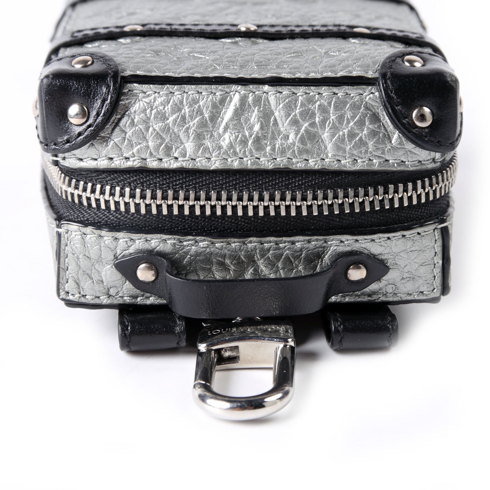 Soft Trunk Backpack Bag Charm Monogram Taurillon Silver/Black