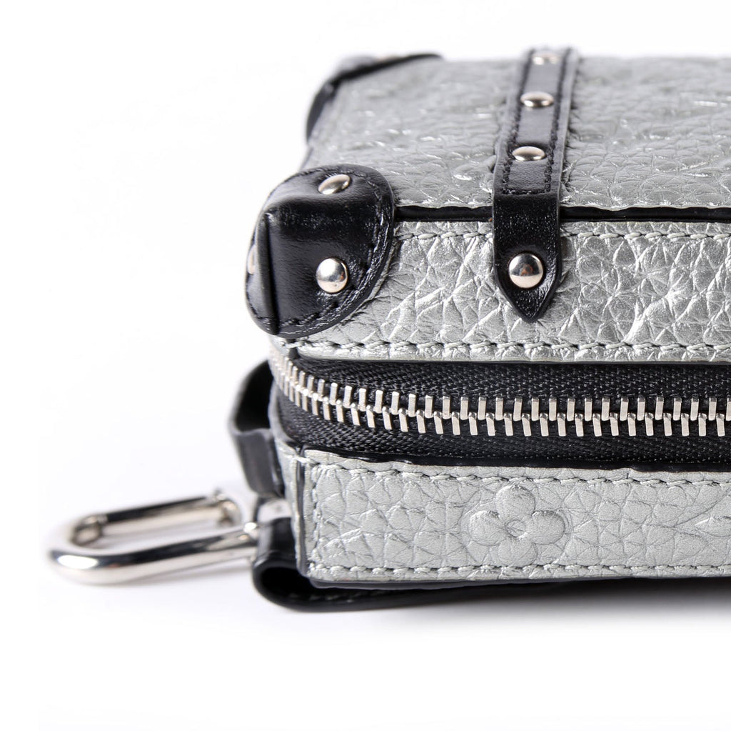 Soft Trunk Backpack Bag Charm Monogram Taurillon Silver/Black