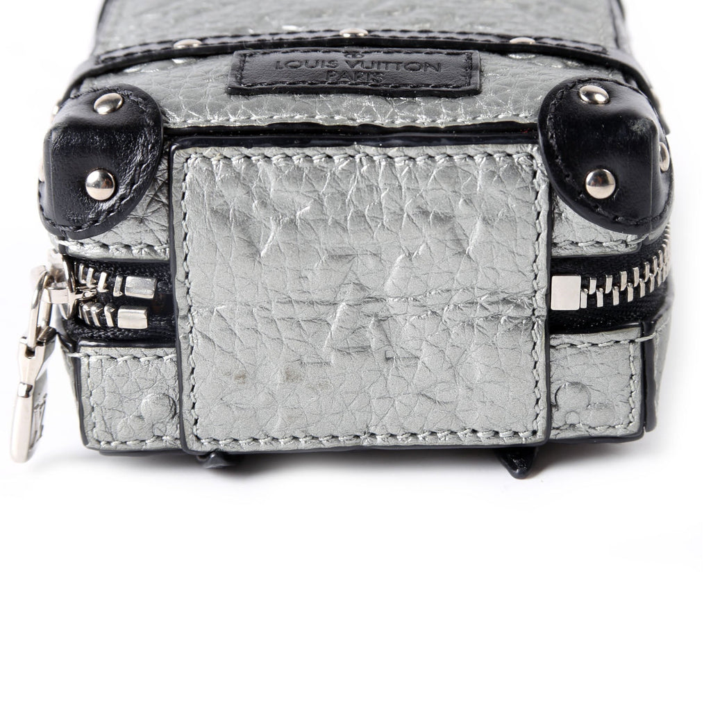 Soft Trunk Backpack Bag Charm Monogram Taurillon Silver/Black
