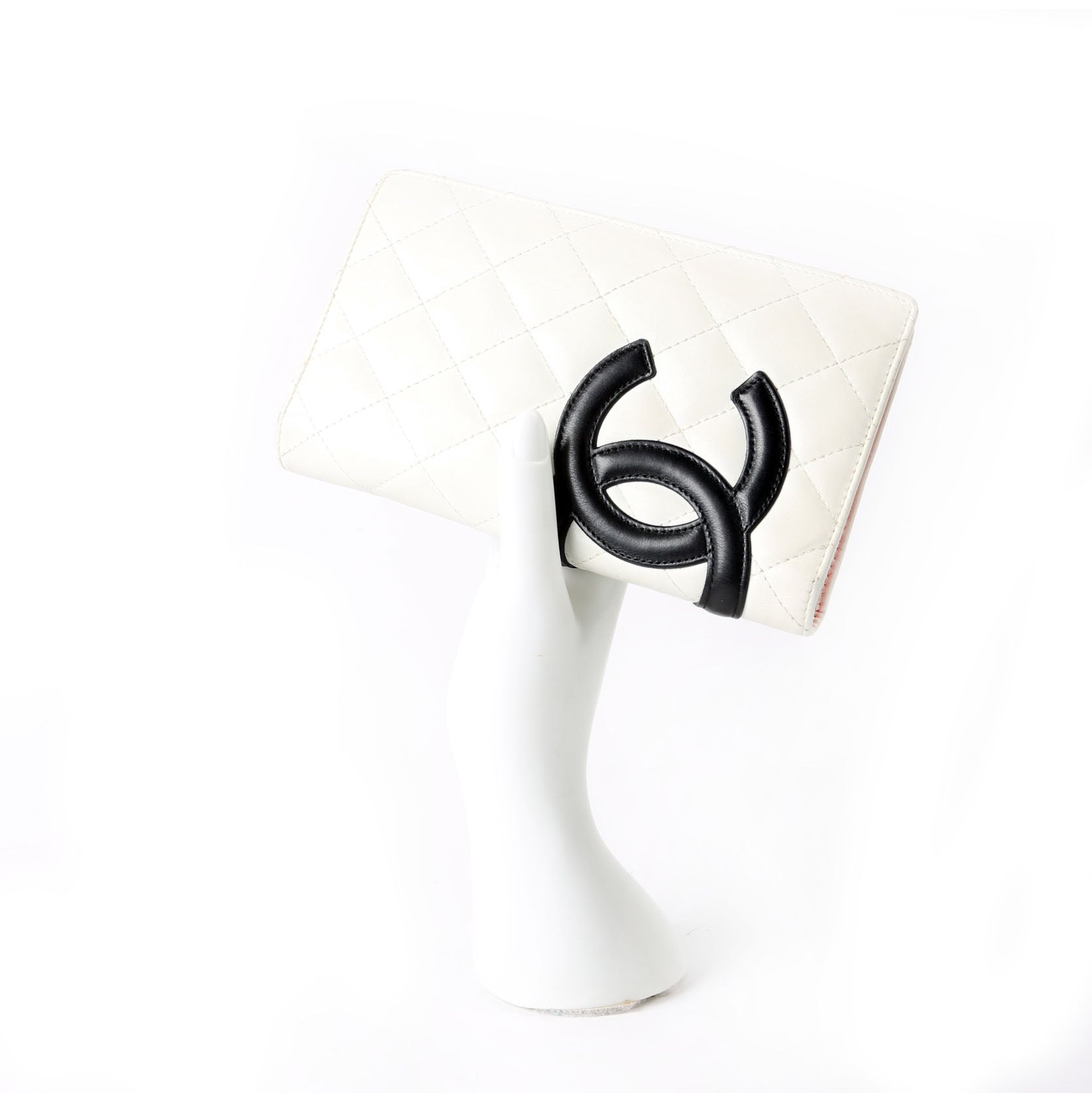 Cambon Ligne Yen Wallet White/Black
