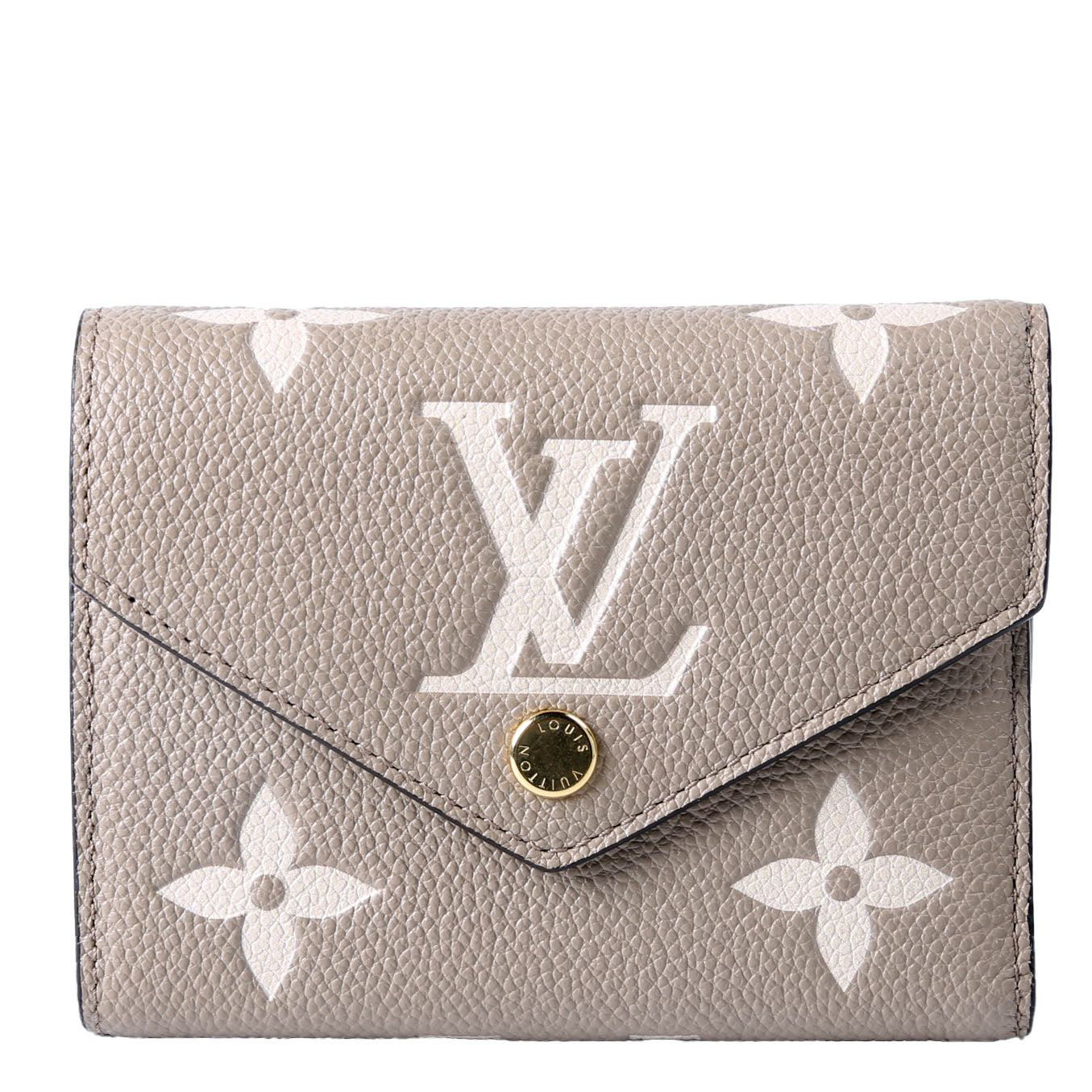 Victorine Wallet Bicolor Empreinte Turtledove